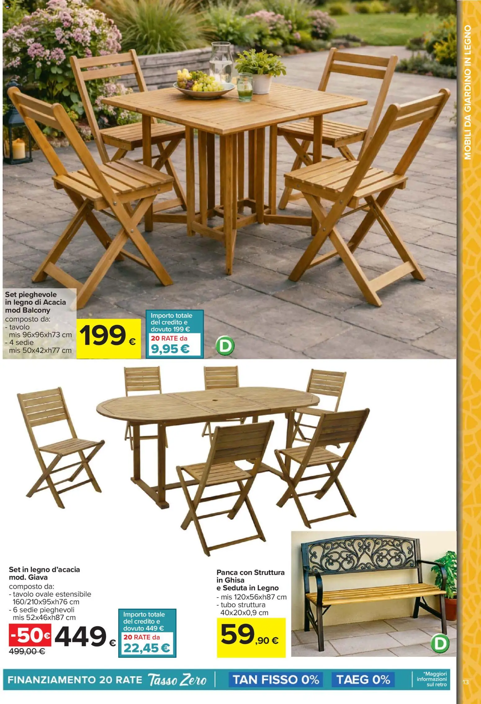 Volantino Carrefour del 23.03.2026 | Pagina: 13 | Prodotti: Panca, Tubo, Tavolo