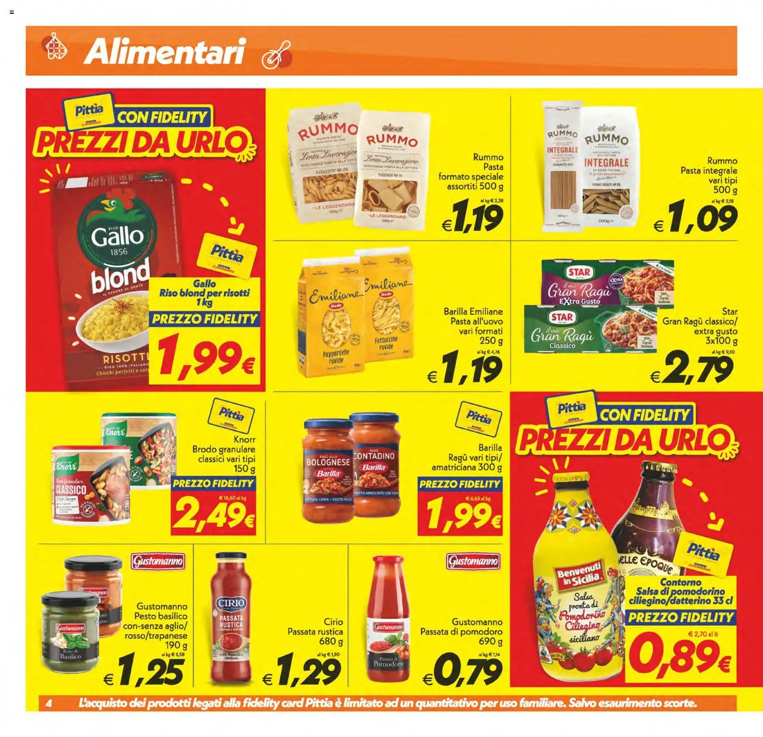 Volantino SuperConveniente del 23.01.2026 | Pagina: 4 | Prodotti: Riso, Salsa, Passata di pomodoro, Fettuccine