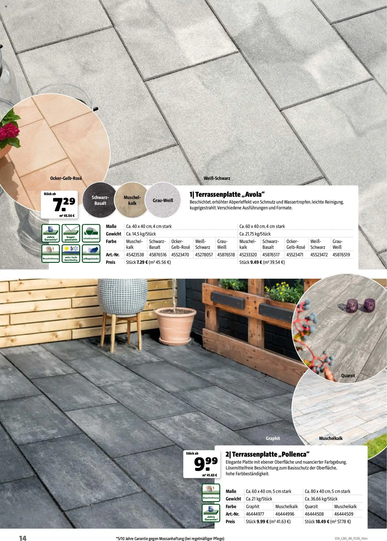Hagebau Gartenbaustoffsortiment – gültig ab 02.03.2026 | Seite: 14 | Produkte: Gewicht
