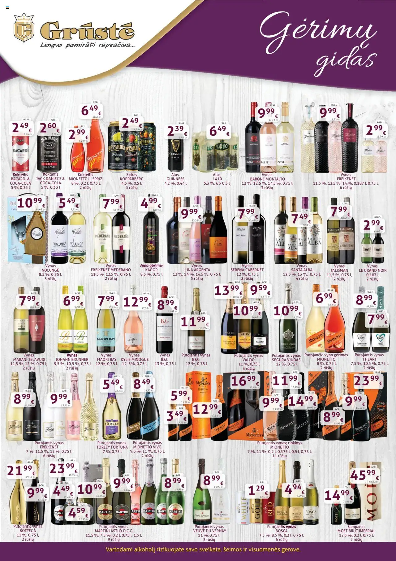 GRUSTE - Leidinys - Gėrimų gidas│galioja nuo 11.08.2025 | Puslapis: 1 | Prekių: Vynas, Alus