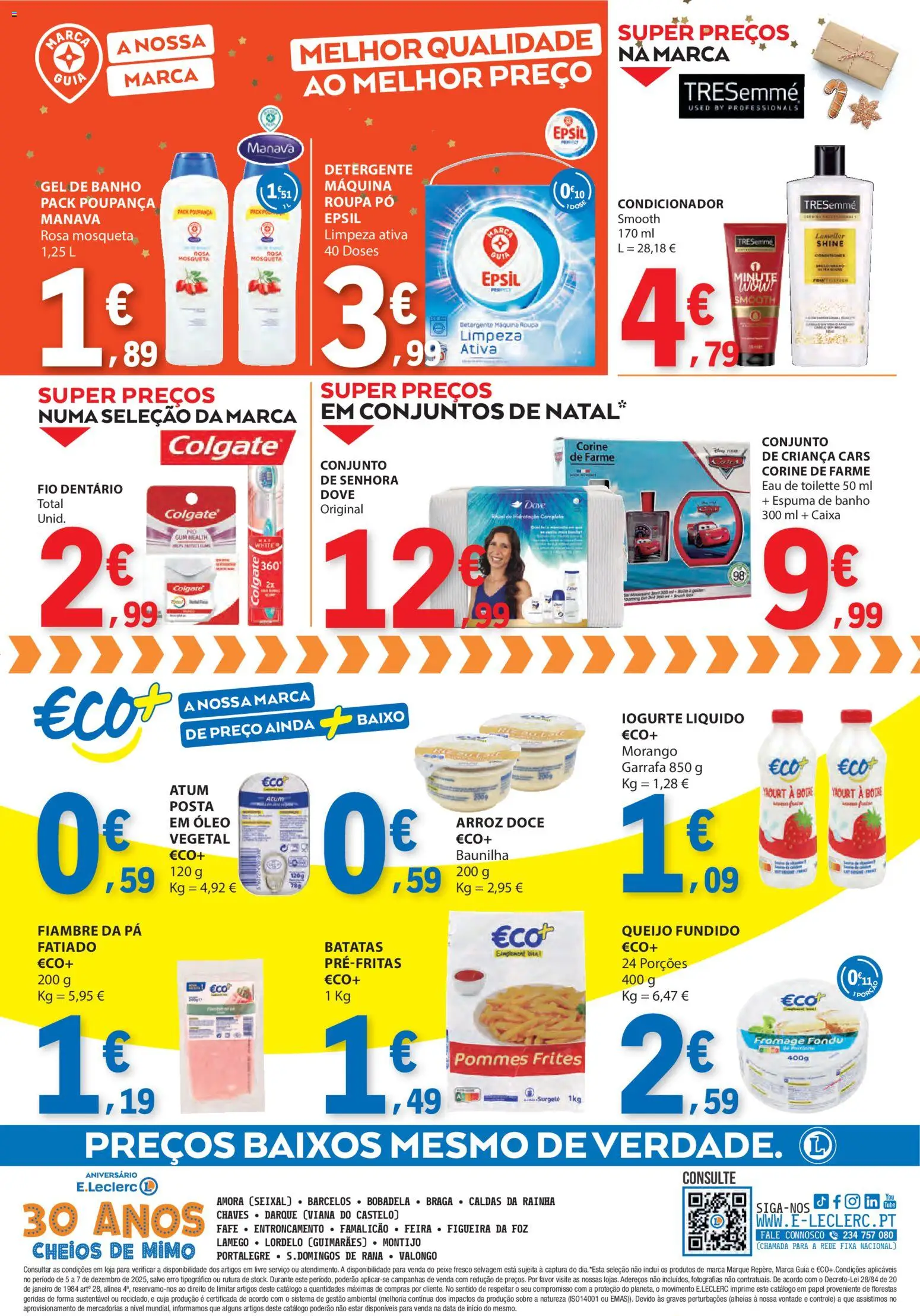 E.Leclerc Catálogo Fim de Semana │ válido de 05.12.2025 | Página: 4 | Produtos: Espuma de banho, Detergente, Caixa, Peixe