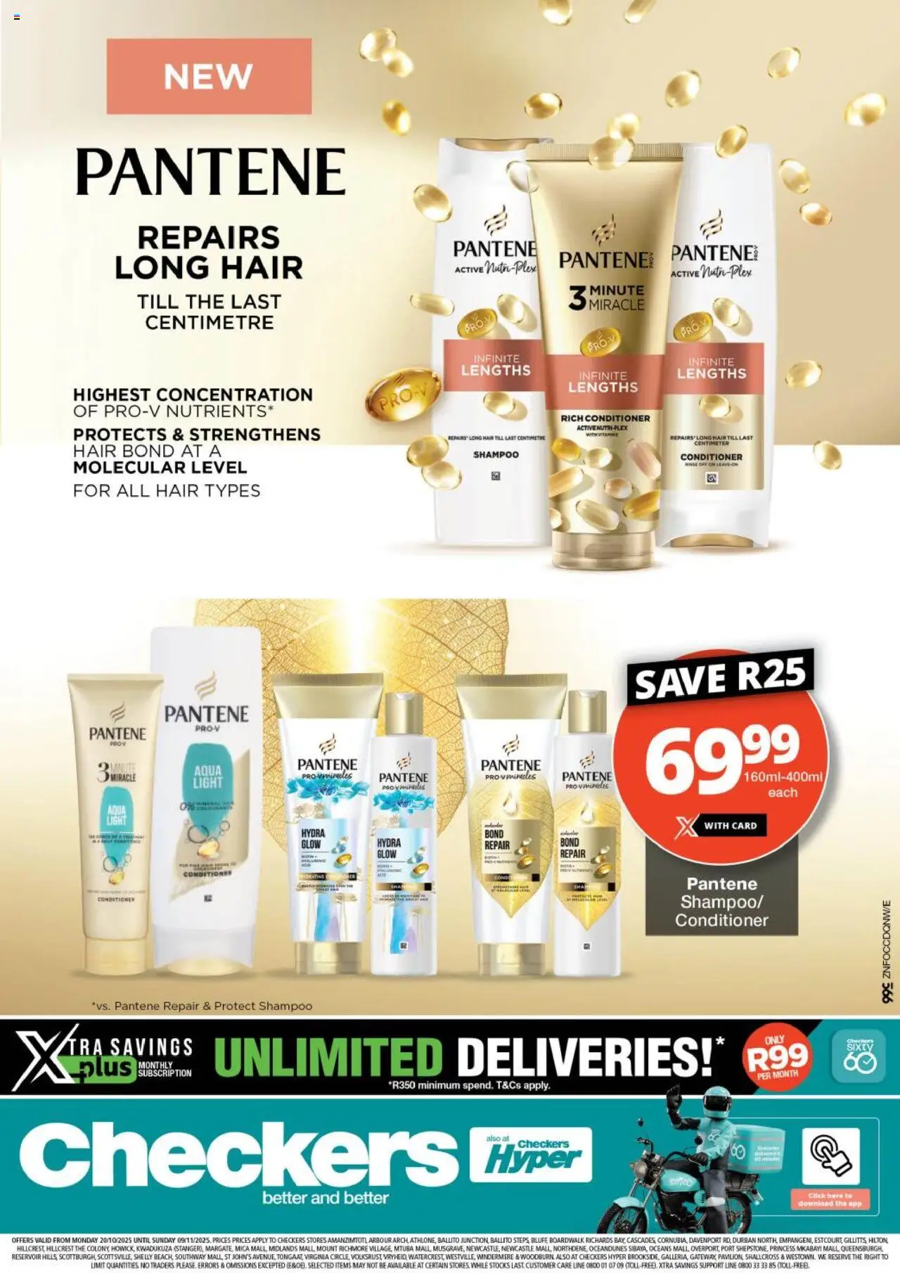 New Checkers catalogue – valid from 20.10.2025 | Page: 1 | Products: Light, Shampoo, Conditioner