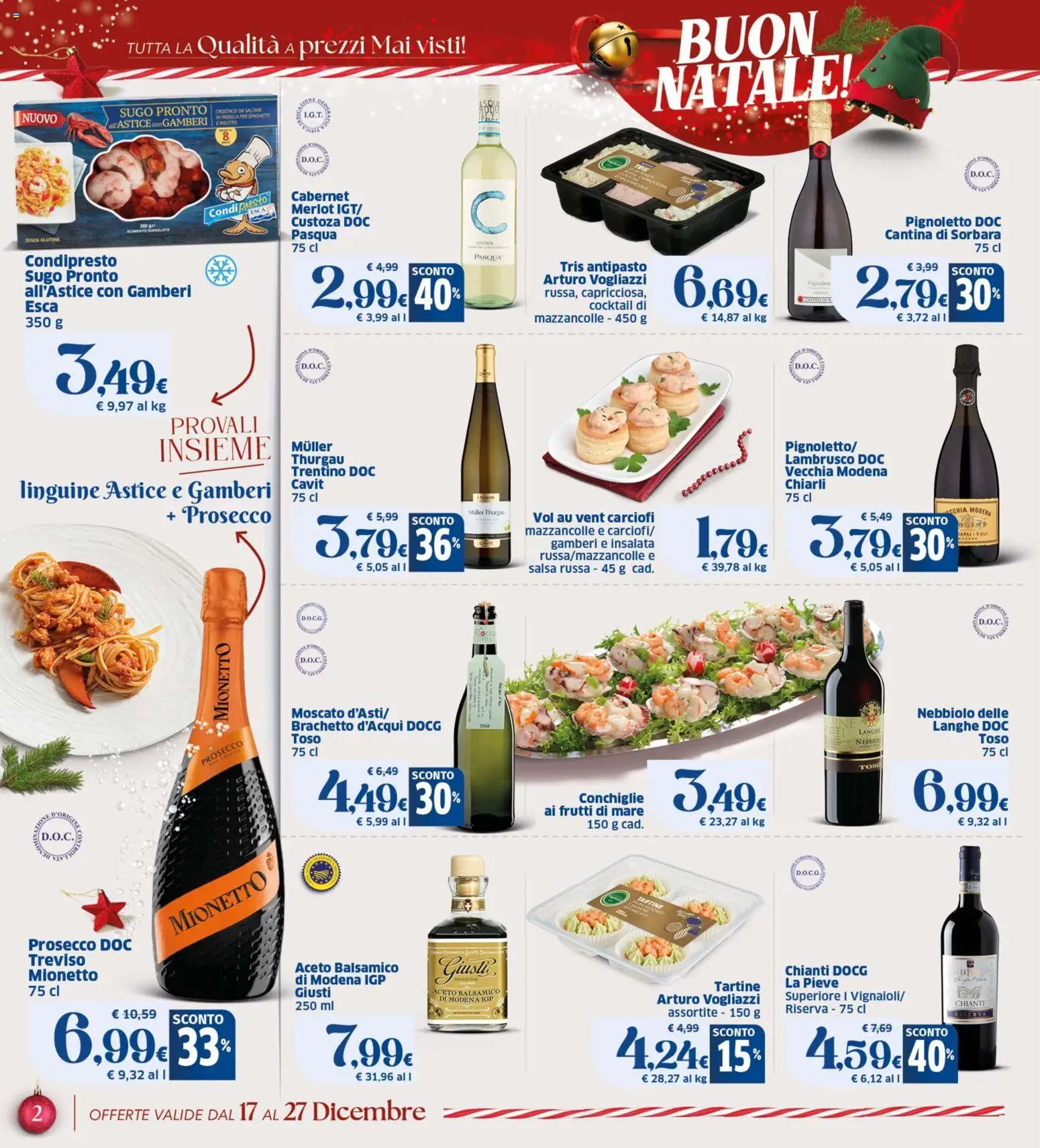 Volantino SIGMA del 17.12.2025 | Pagina: 2 | Prodotti: Frutti di mare, Aceto, Astice, Sugo