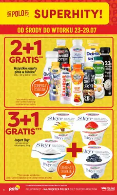POLOmarket Gazetka od 23.07.2025 | Strona: 8 | Produkty: Skyr piątnica, Jogurt, Owoce, Skyr