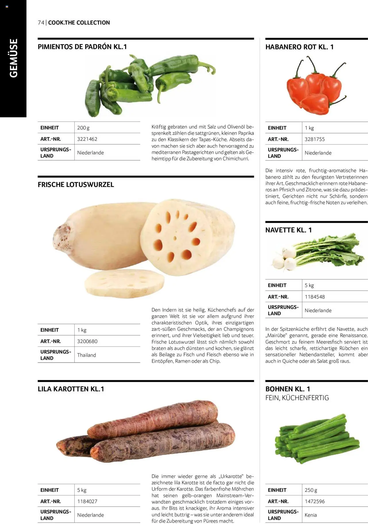 Transgourmet Cook Look-Book gültig ab 01.09.2023 | Seite: 74 | Produkte: Karotte, Salz, Pfirsich, Fisch
