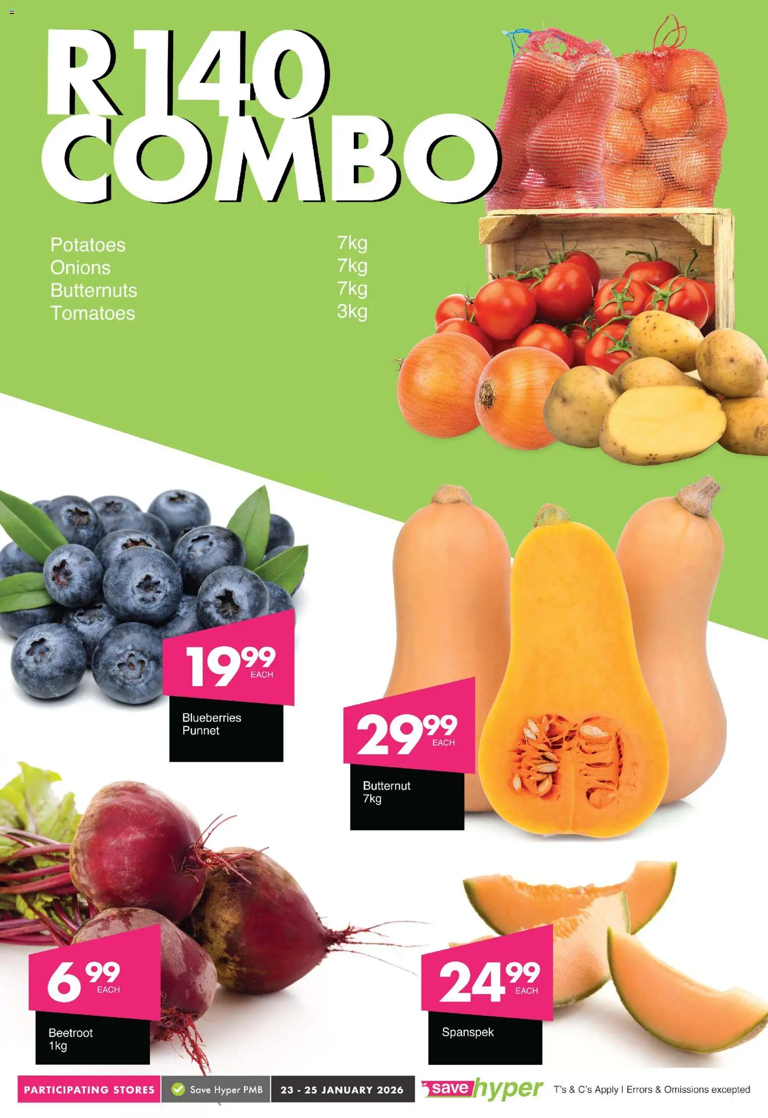 New Save catalogue – valid from 23.01.2026 | Page: 4 | Products: Blueberries, Tomatoes, Potatoes, Onions