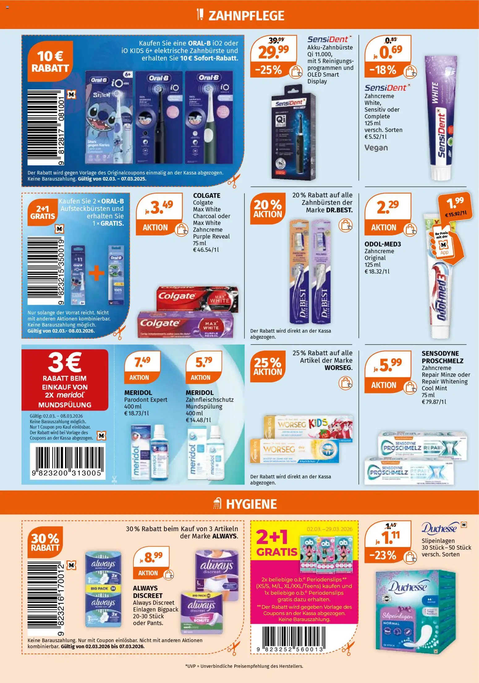 Müller Flugblatt gültig ab 02.03.2026 | Seite: 6 | Produkte: Elektrische zahnbürste, Zahnbürste