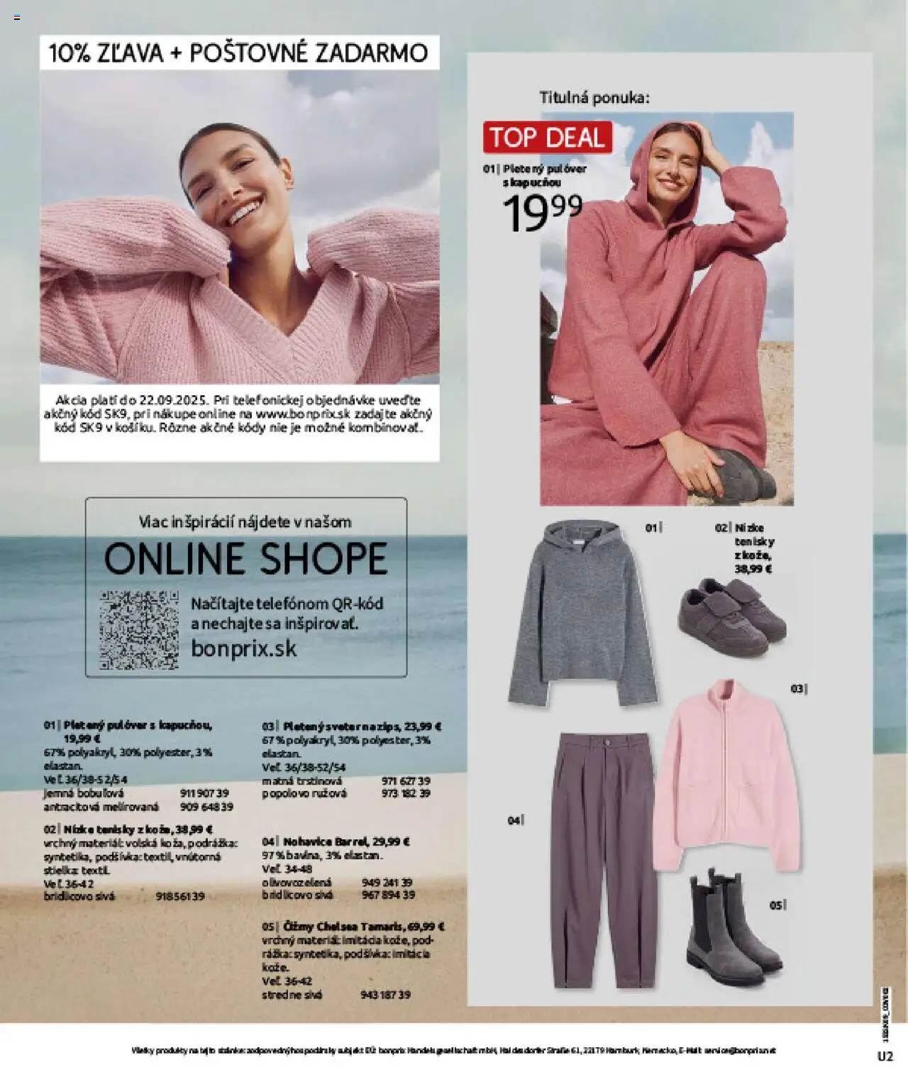 Nové Bonprix akcie – leták je platný od 23.09.2025 | Strana: 2 | Produkty: Nohavice