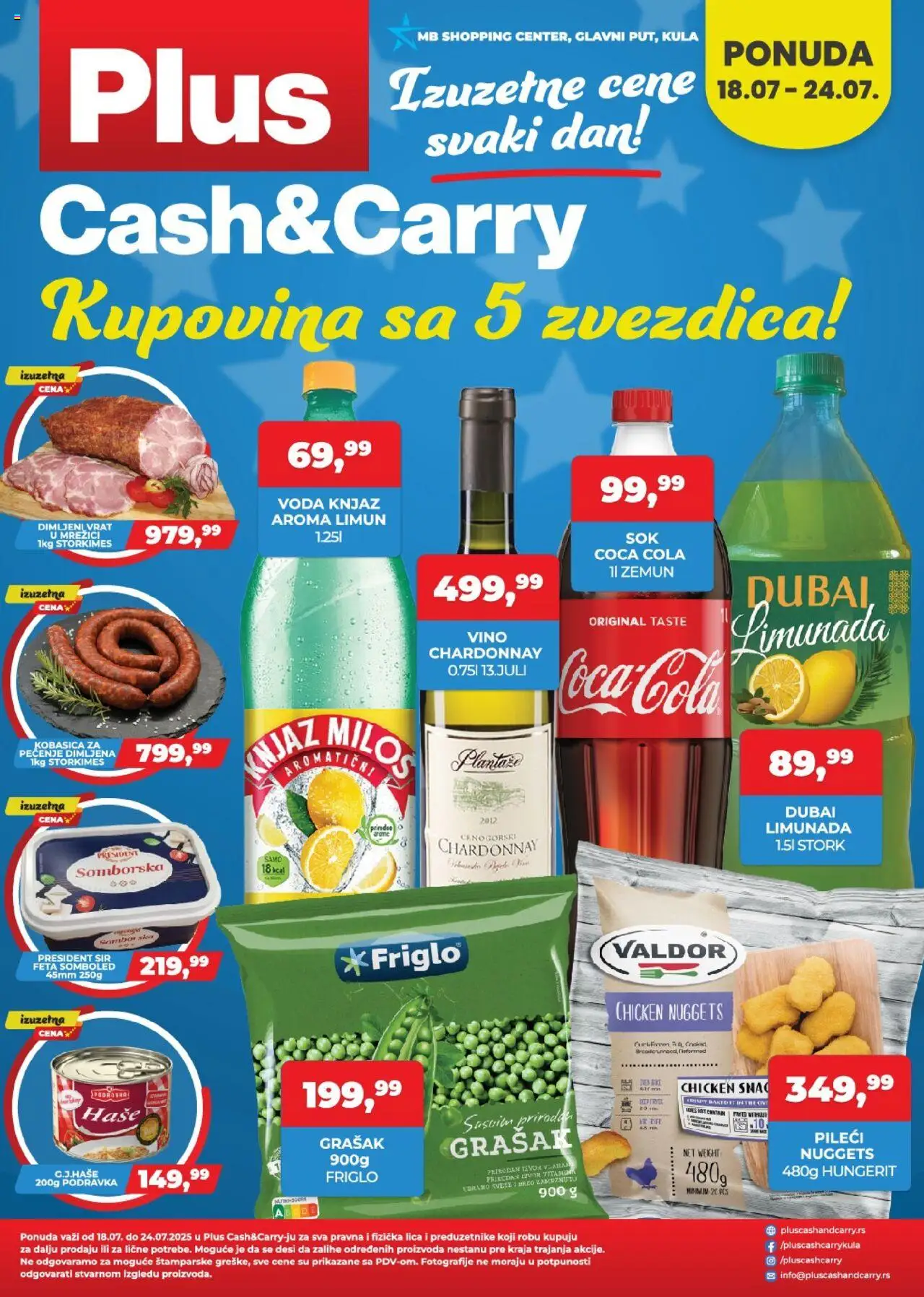 Plus Cash & Carry katalog - važi od 18.07.2025 | Strana: 1 | Proizvode: Grašak, Podravka, Vino, Limun