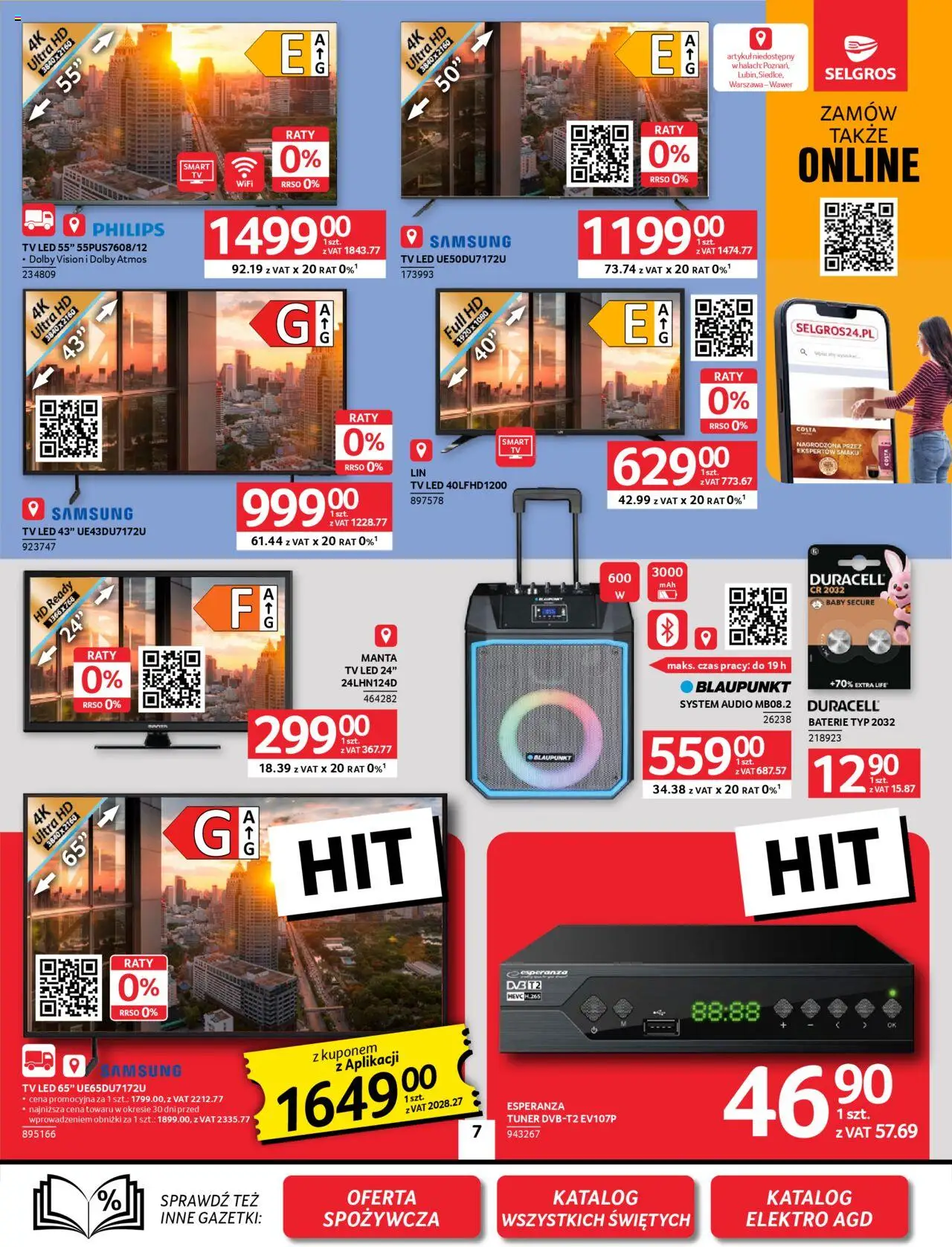 Selgros cash&carry Gazetka - Oferta przemysłowa od 09.10.2025 | Strona: 7 | Produkty: Audio, Baterie