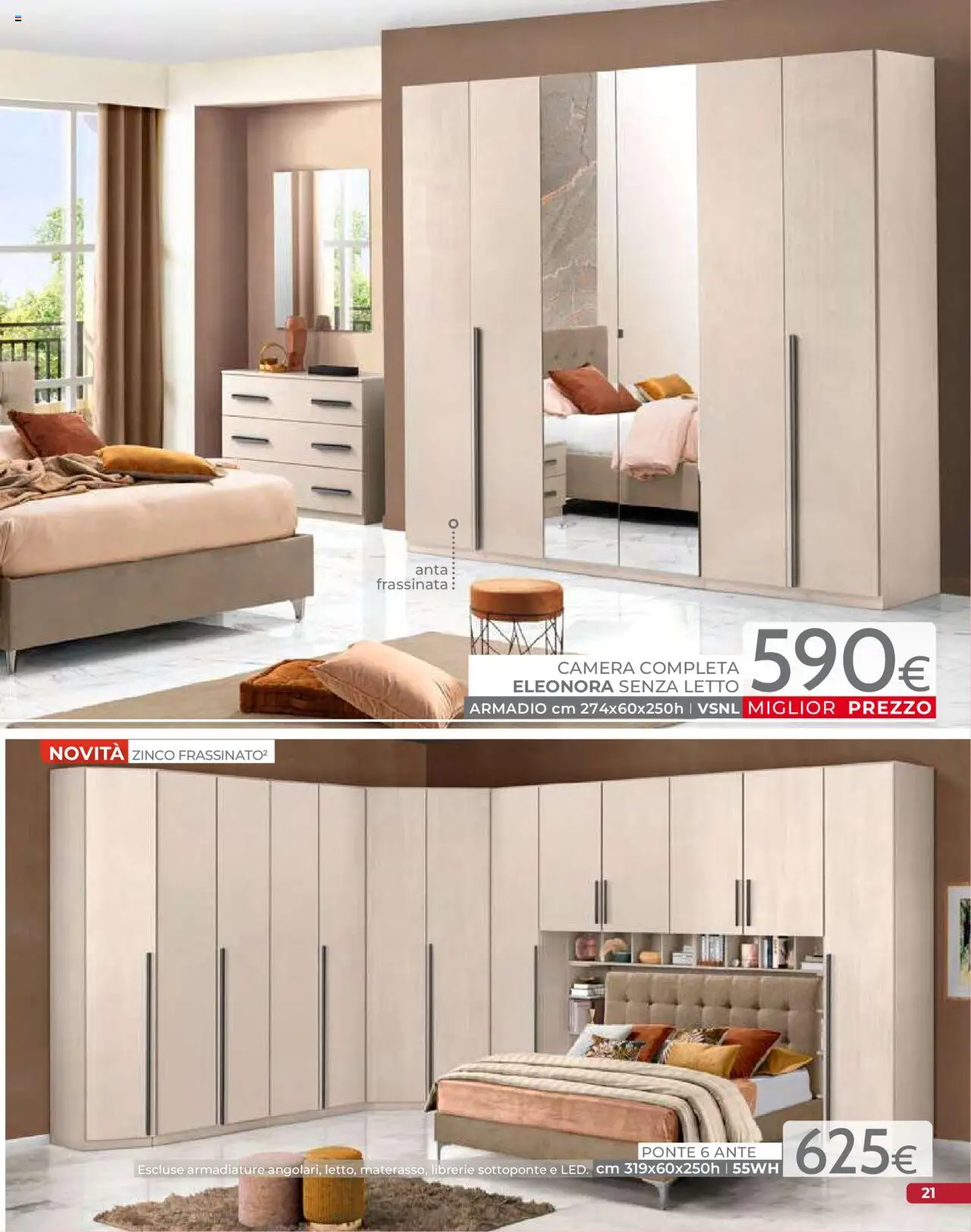 Volantino Mondo Convenienza del 09.09.2025 | Pagina: 23 | Prodotti: Letto, Armadio