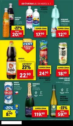 Lidl leták od 03.07.2025 | Strana: 24 | Produkty: Ovoce, Bohemia sekt, Víno, Sirup