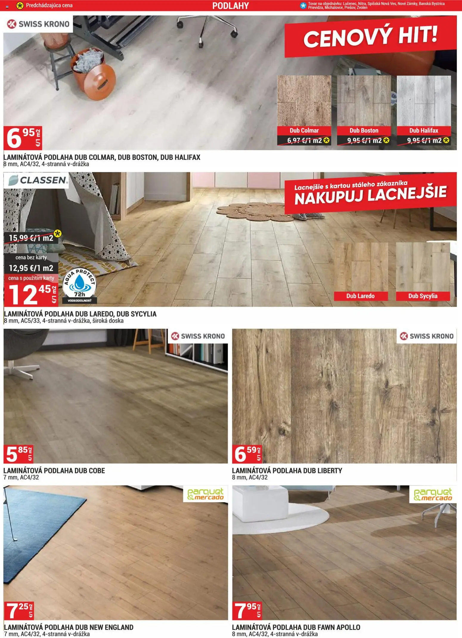 Nové Merkury Market akcie – leták je platný od 01.11.2025 | Strana: 15 | Produkty: Podlaha, Laminátová podlaha