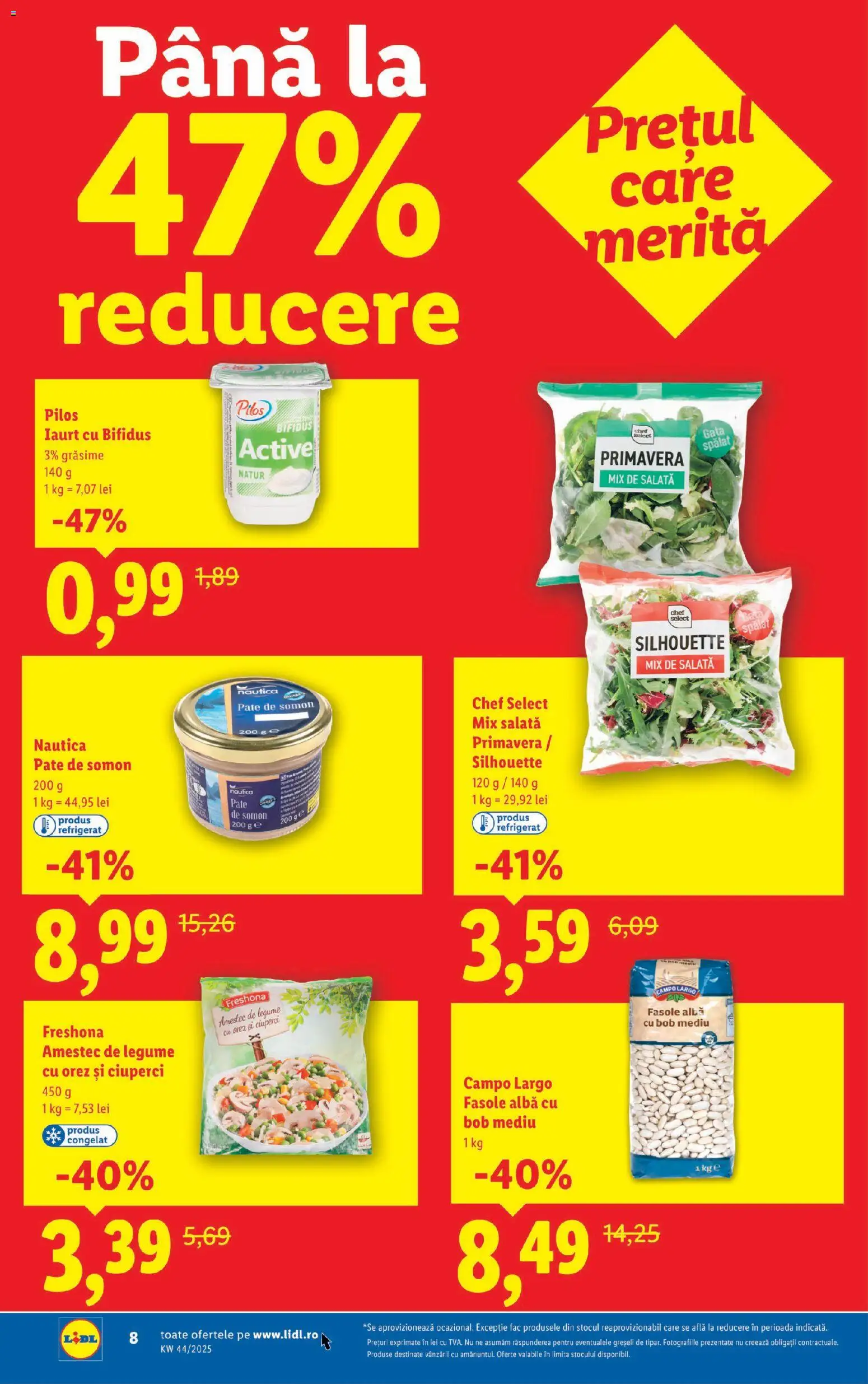 Noul catalog Lidl – valabil de la 27.10.2025 | Pagină: 8 | Produse: Toplar, Ciuperci, Orez, Fasole albă