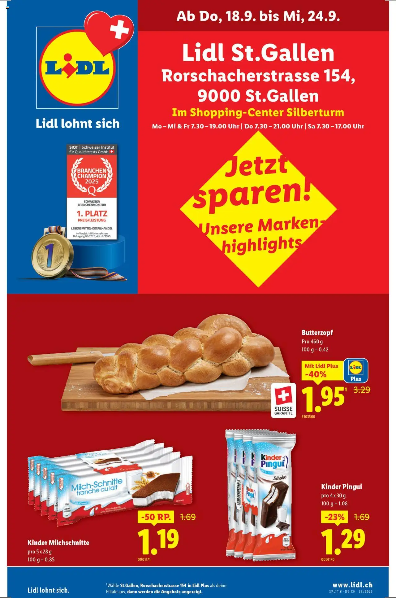 Lidl Aktionen St. Gallen – gültig ab 18.09.2025 | Seite: 1