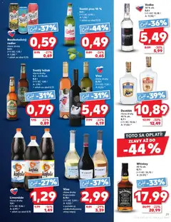 Kaufland SK Akciós újság - amely érvényes a következő dátumtól: 22.01.2026 | Oldal: 29 | Termékek: Whiskey, Radler, Vodka