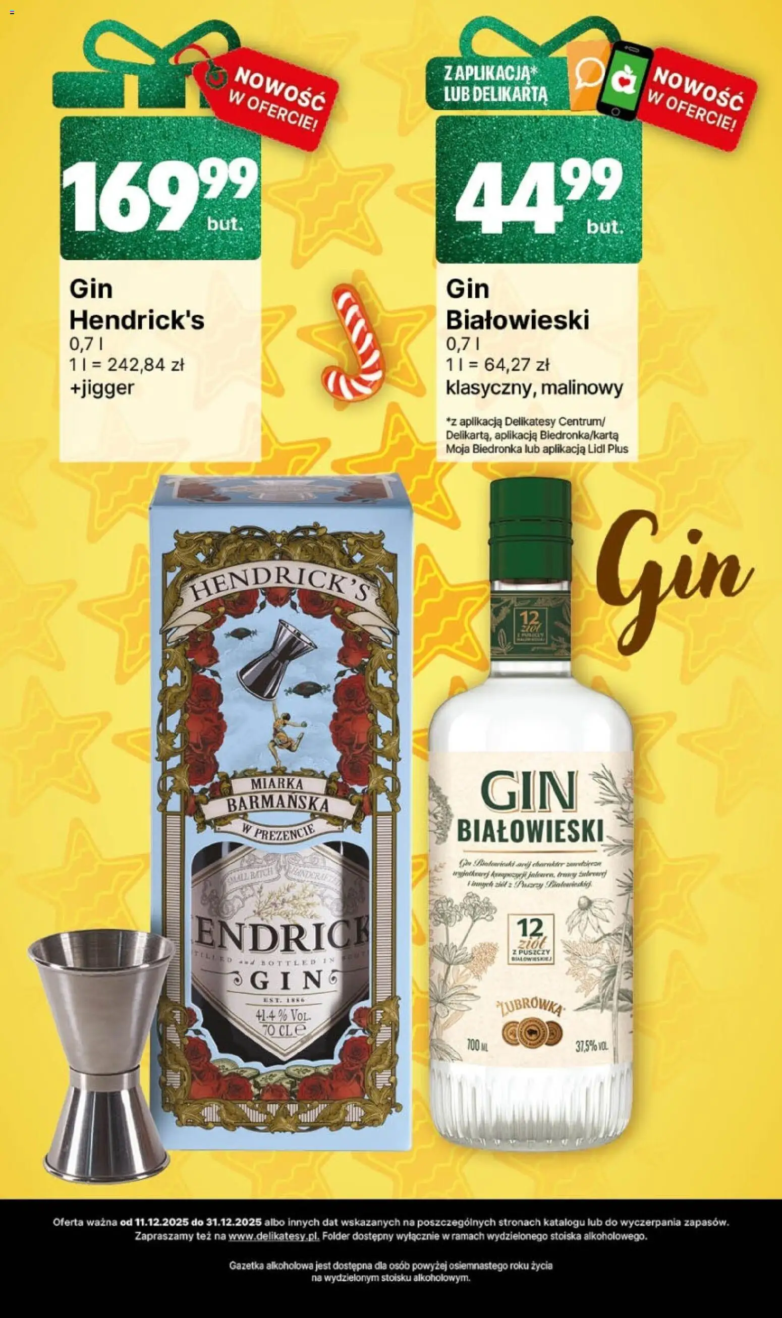 Delikatesy Centrum Gazetka alkoholowa od 11.12.2025 | Strona: 18 | Produkty: Delikatesy