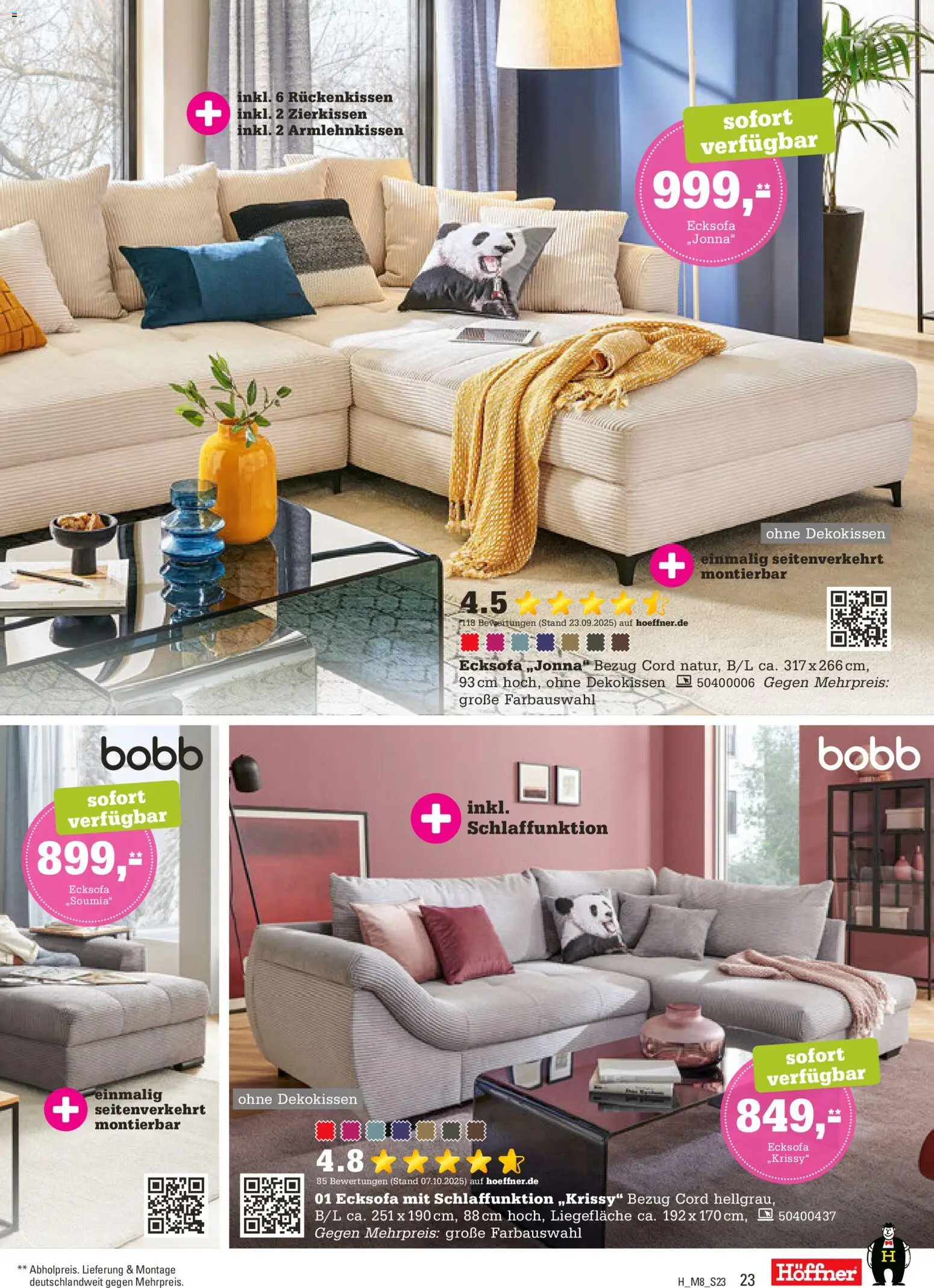 Höffner Prospekt 	 – gültig ab 12.11.2025 | Seite: 23 | Produkte: Ecksofa