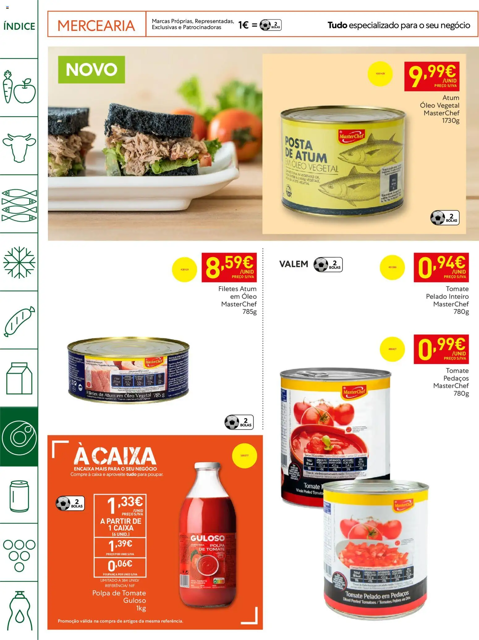 Recheio Horeca │ válido de 28.04.2026 | Página: 20 | Produtos: Caixa, Óleo, Tomates, Tomate