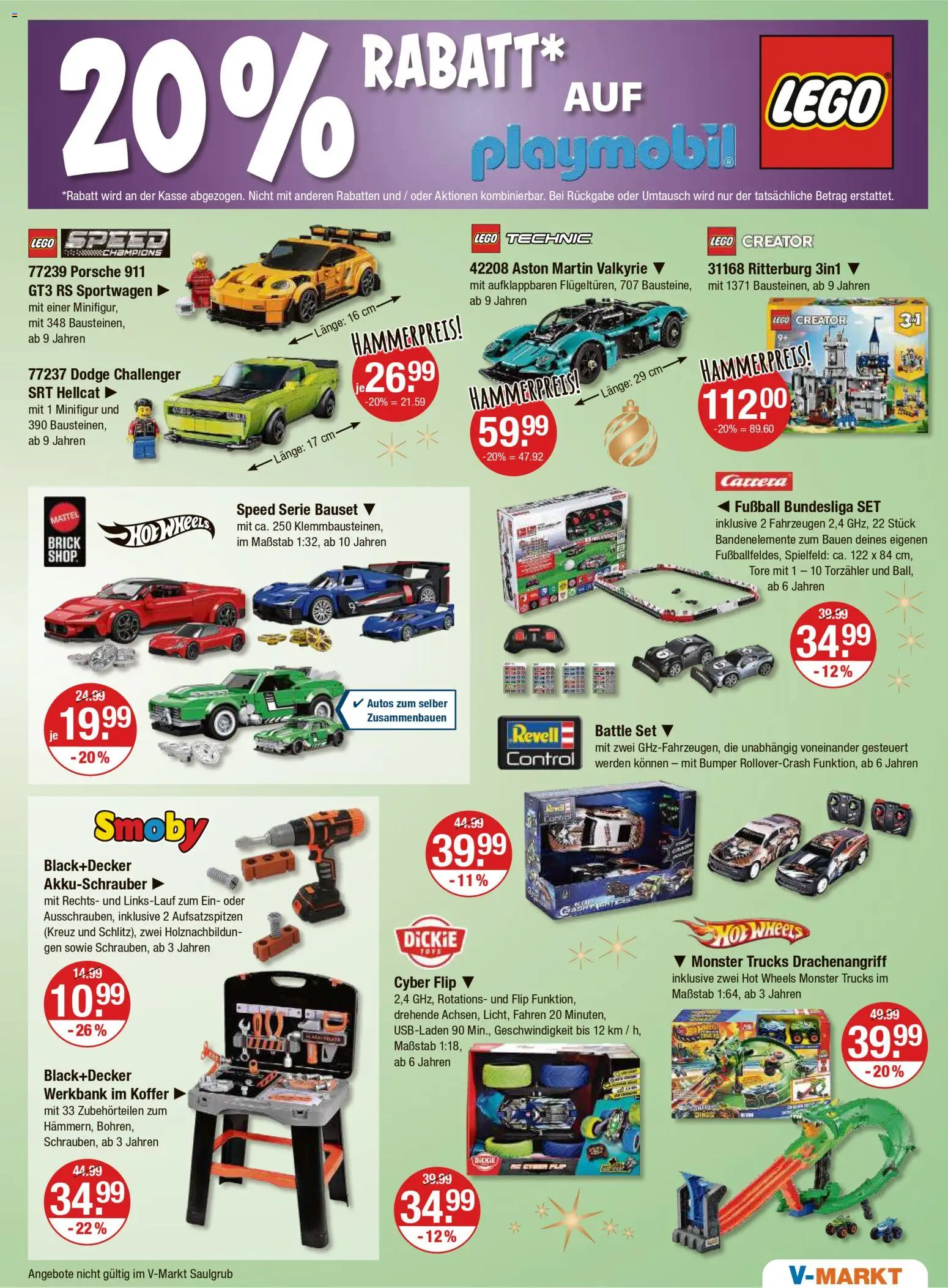 V-Markt - Hallertau / Oberpfalz – gültig ab 11.12.2025 | Seite: 21 | Produkte: Fußball, Akkuschrauber, Monster, Koffer