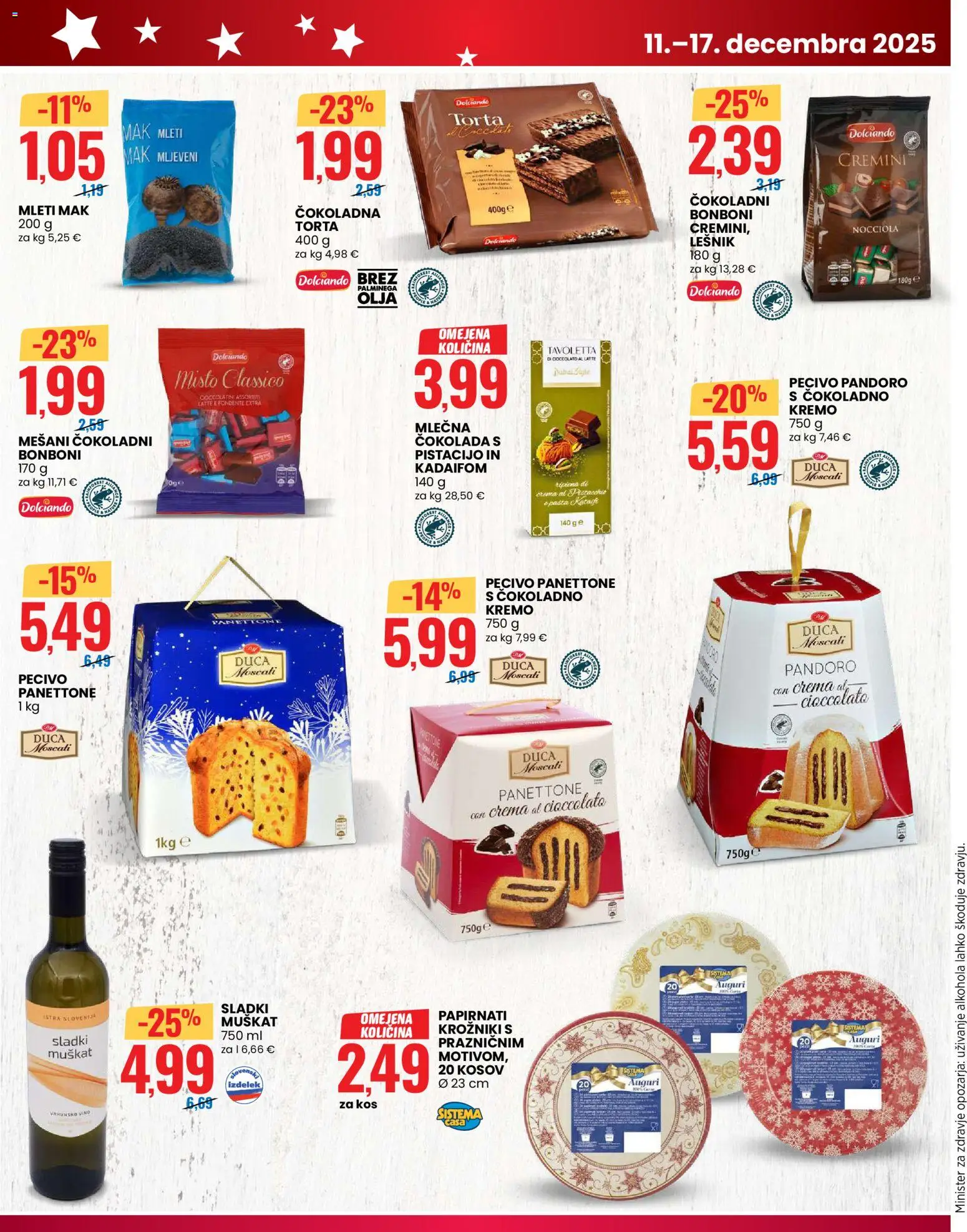 Novi Eurospin katalog ponudbe – veljaven od 11.12.2025 | Stran: 4 | Izdelki: Bonboni, Torta, Kos, Cokolada