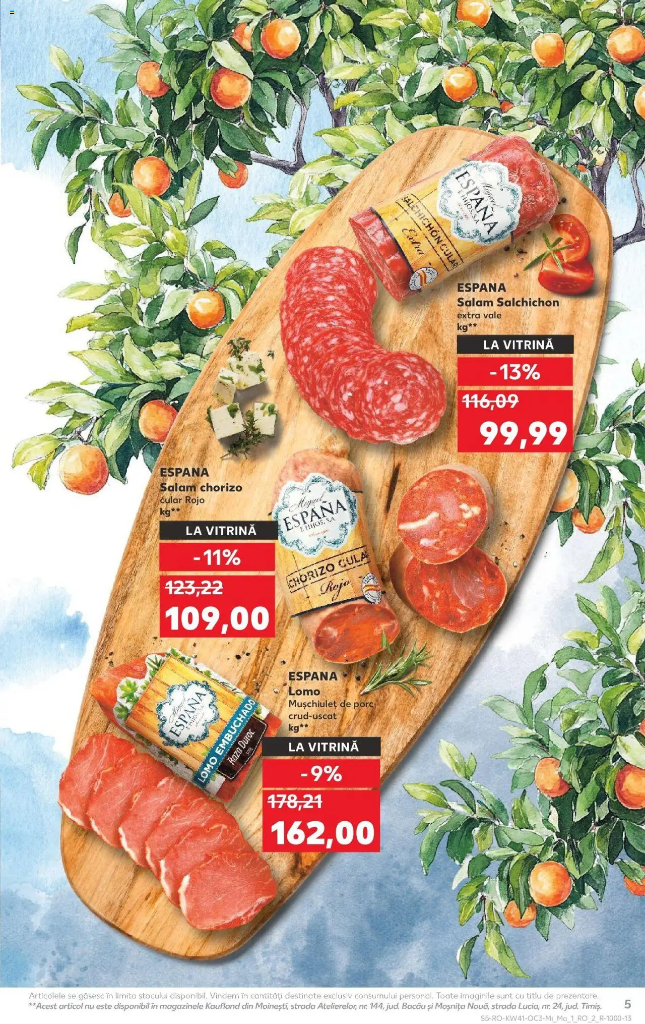 Noul catalog Kaufland – valabil de la 08.10.2025 | Pagină: 5 | Produse: Vitrină, Salam