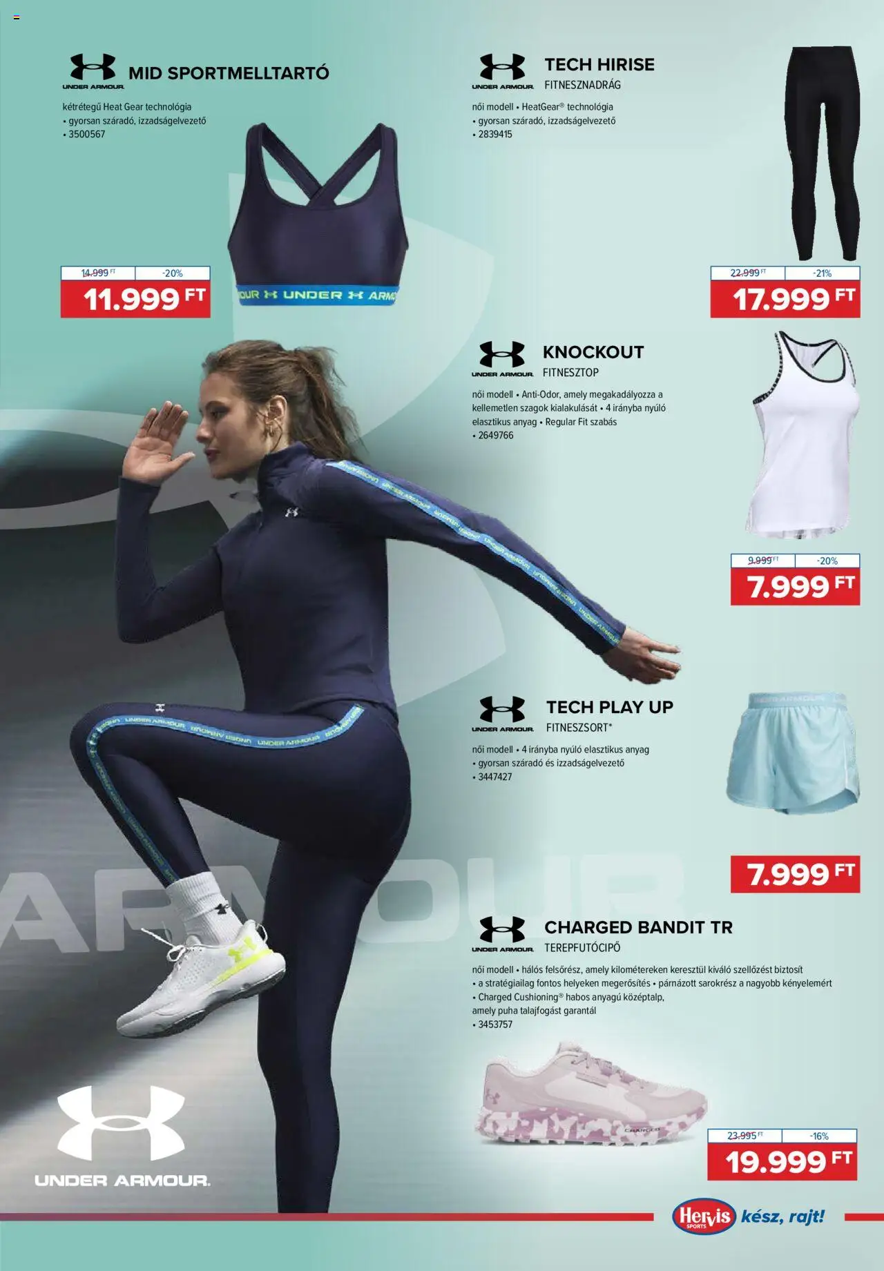 Hervis Sports akciós ujság - amely érvényes a következő dátumtól: 23.09.2025 | Oldal: 9 | Termékek: Fitnesznadrág, Under armour, Sportmelltartó