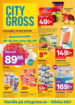 City Gross - erbjudanden - Förhandsvisning av reklamblad från butik City Gross aktuell från 13.10.2025