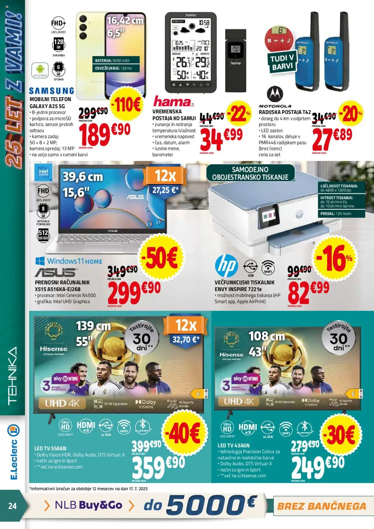 E.leclerc katalog │ velja od 30.07.2025 | Stran: 24 | Izdelki: Telefon, Tv, Kamera, Usb