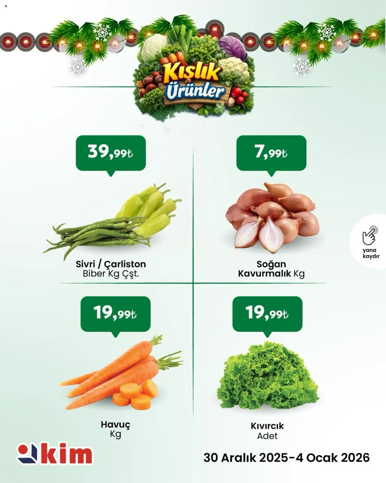 Kim Market Salı’dan Pazar’a Taze ve Temiz Seçimler! - 30.12.2025 tarihinden itibaren geçerlidir | Sayfa: 9