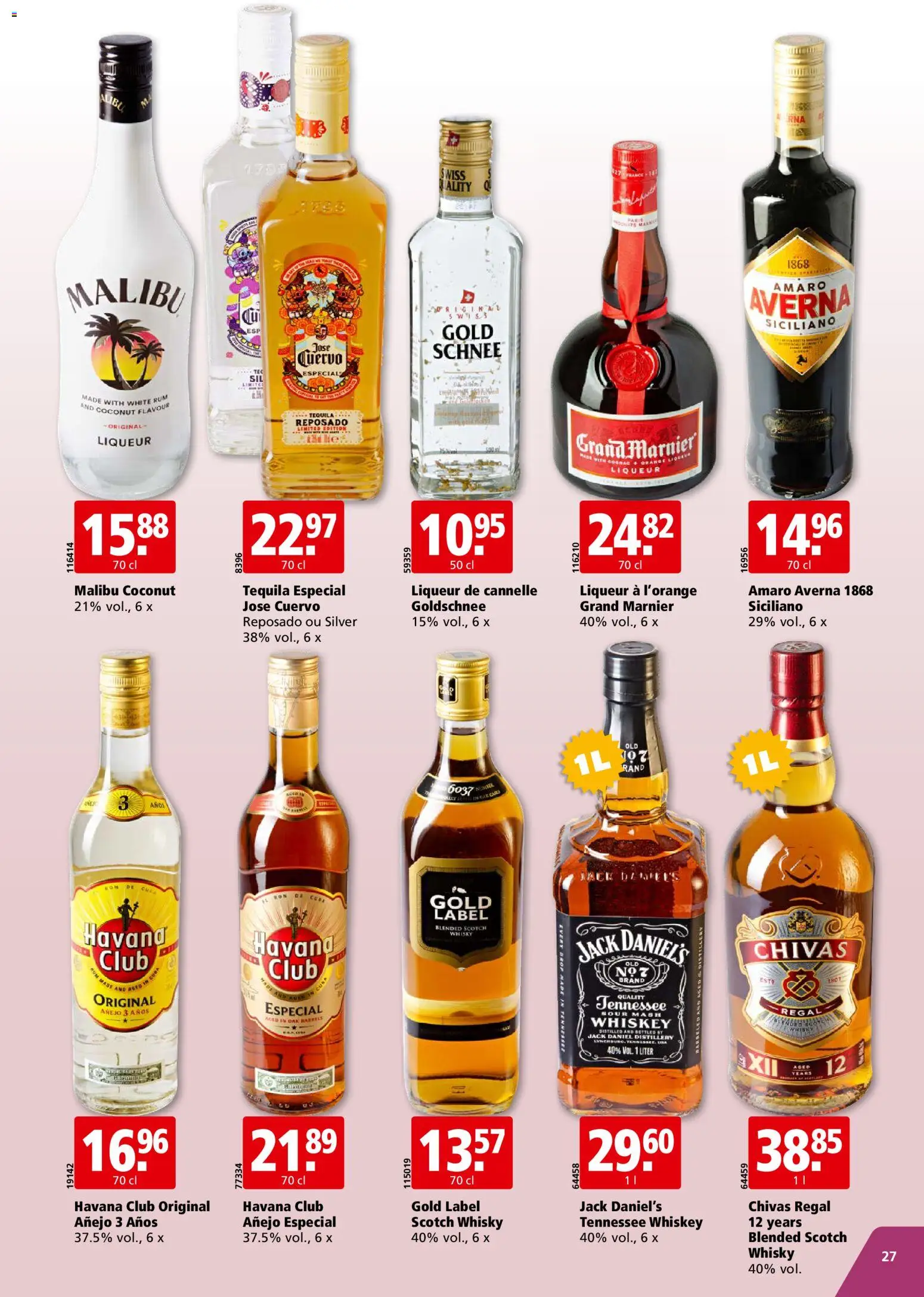 Aligro Aktionen Chavannes, Matran, Genève, Sion – gültig ab 05.01.2026 | Seite: 27 | Produkte: Regal, Whiskey