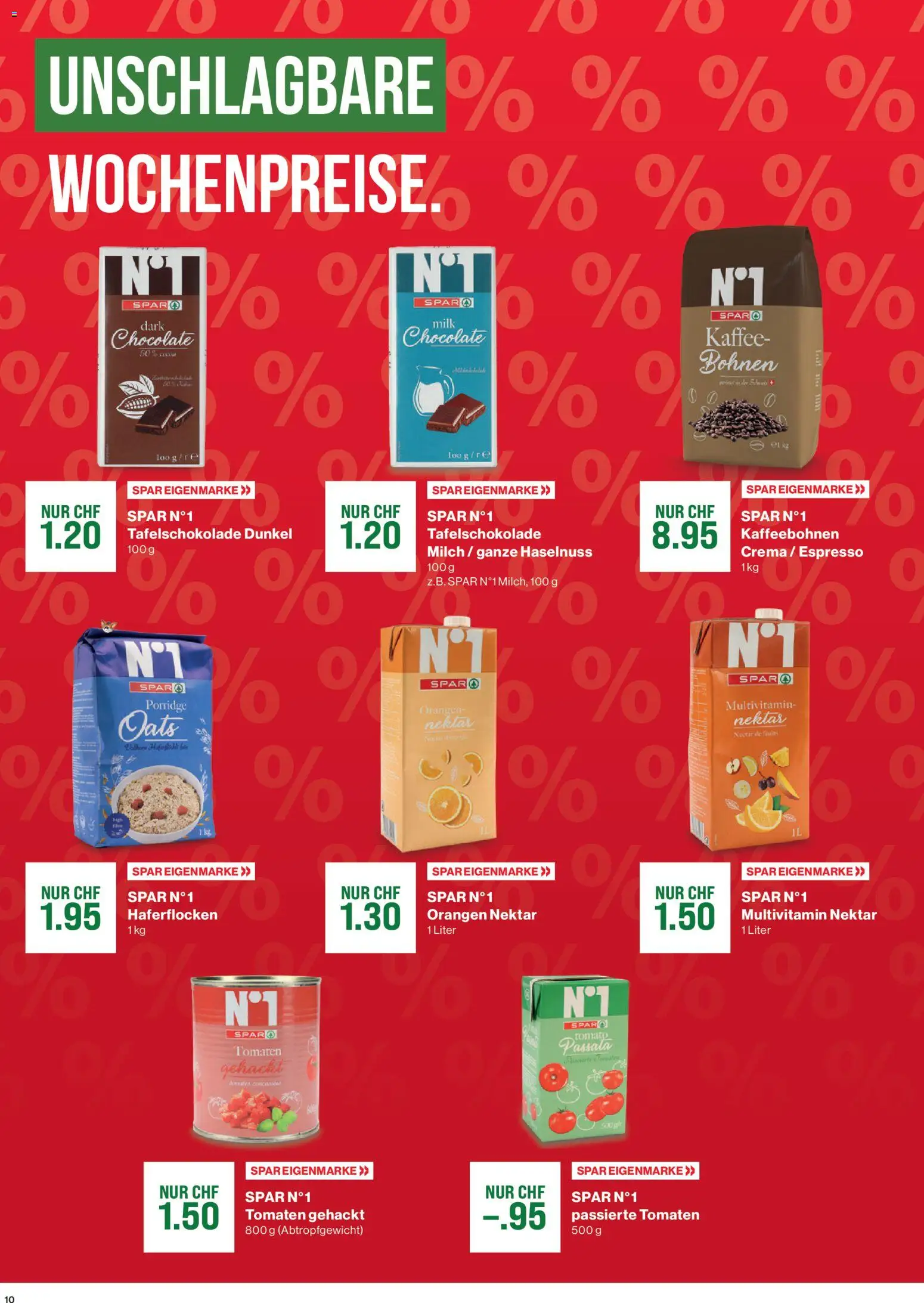 SPAR Aktionen – gültig ab 08.01.2026 | Seite: 10 | Produkte: Milch, Kaffee, Orangen, Tomaten