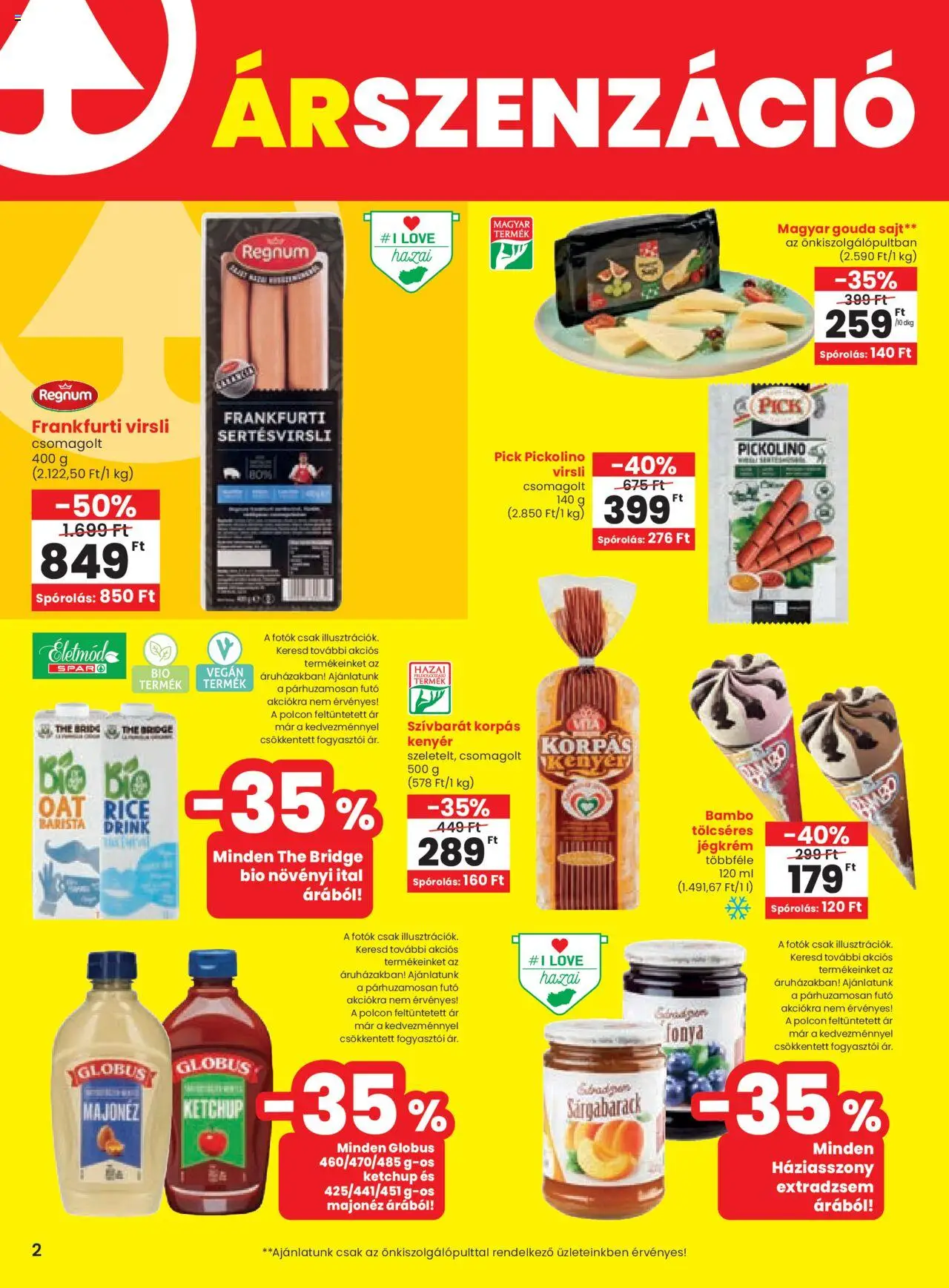 Spar akciós ujság - amely érvényes a következő dátumtól: 21.08.2025 | Oldal: 2 | Termékek: Virsli, Pick, Kenyér, Ketchup