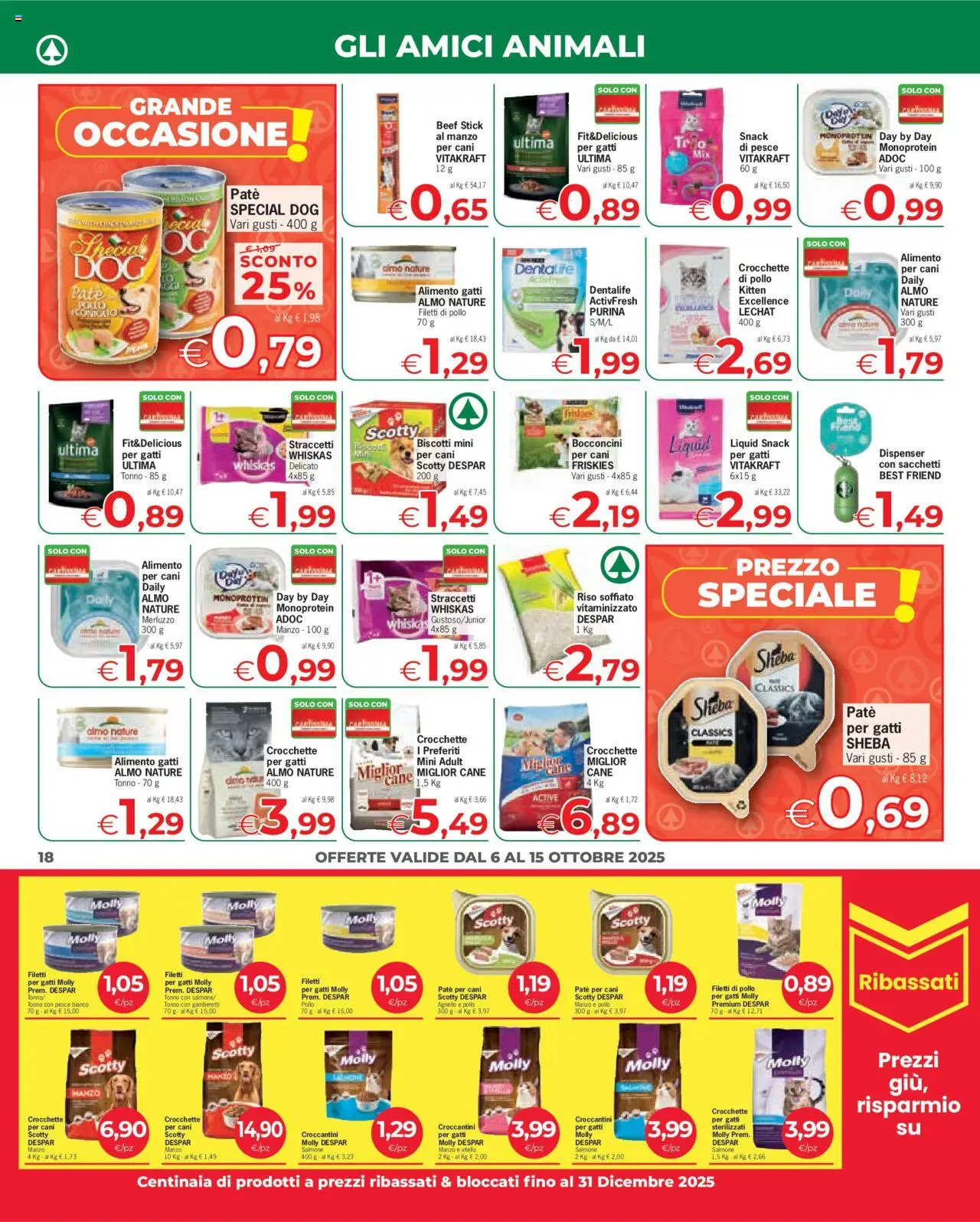 Volantino Eurospar del 06.10.2025 | Pagina: 18 | Prodotti: Pollo, Manzo, Biscotti, Gamberetti