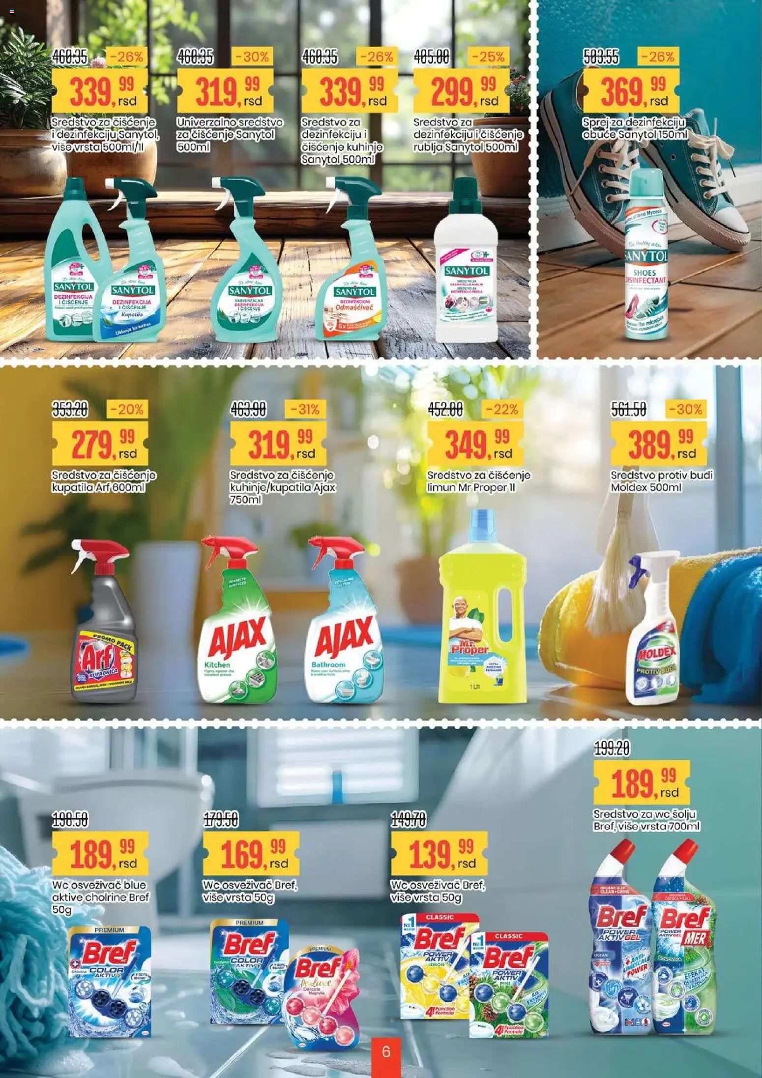 Aroma Market katalog - važi od 06.03.2026 | Strana: 6 | Proizvode: Bref, Wc, Limun, Sanytol