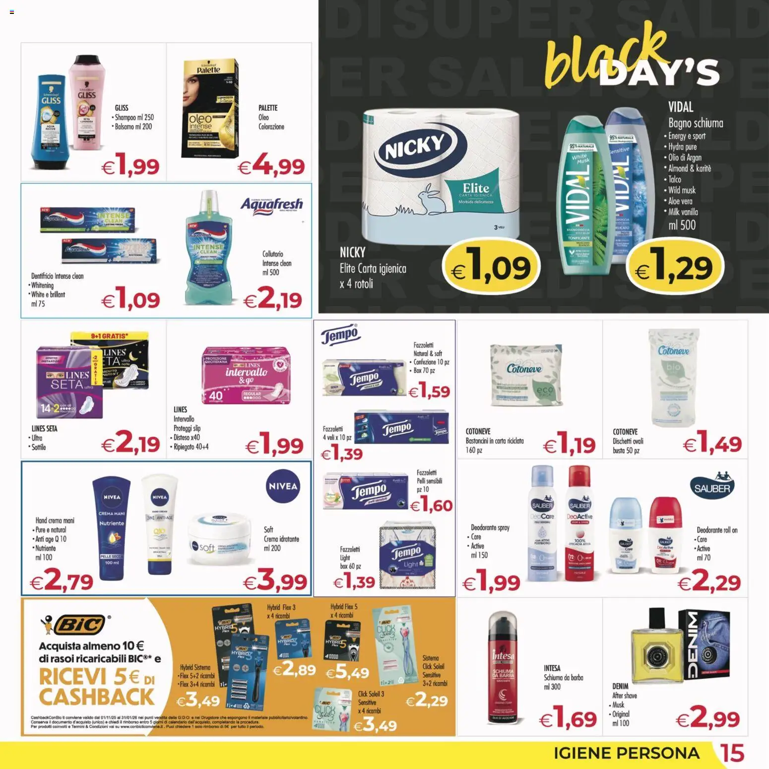 Volantino MerSi Supermercati del 17.11.2025 | Pagina: 15 | Prodotti: Deodorante, Collutorio, Avocado, Slip