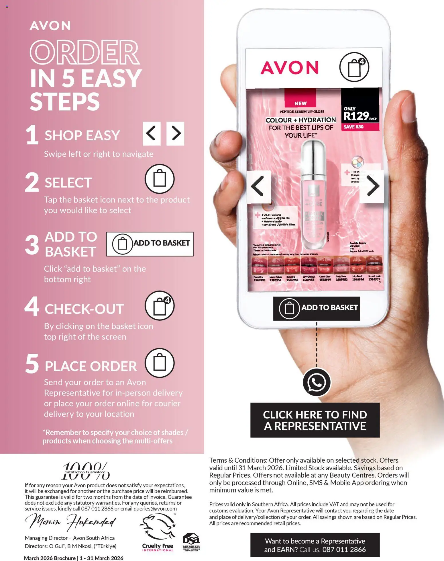 New Avon catalogue – valid from 01.03.2026 | Page: 10 | Products: Gloss, Basket, Lip gloss, Tap