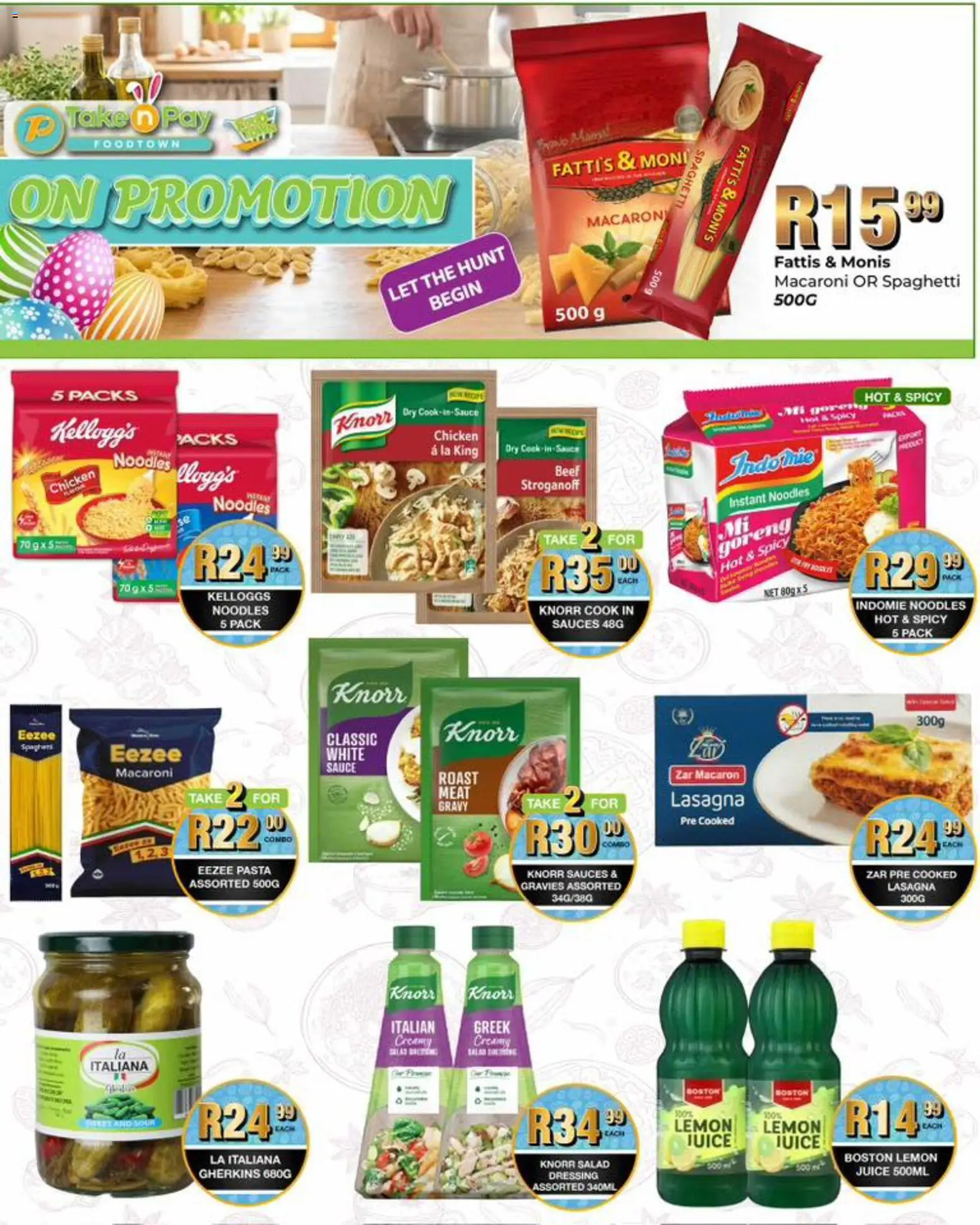 New Take n Pay catalogue – valid from 23.03.2026 | Page: 16 | Products: Juice, Noodles, Pasta, Salad