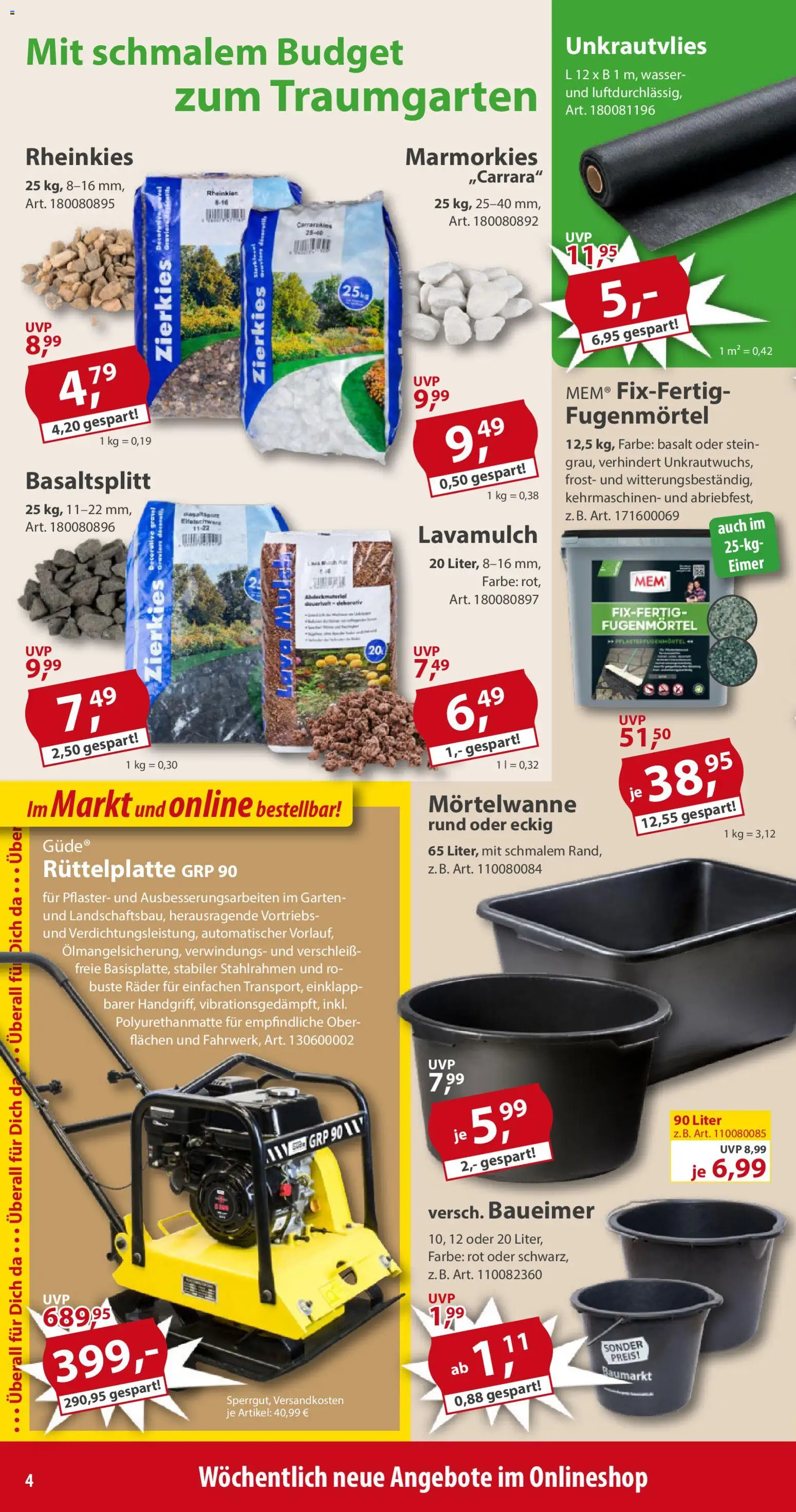 Sonderpreis Baumarkt Prospekt 	 – gültig ab 18.04.2026 | Seite: 4 | Produkte: Wasser