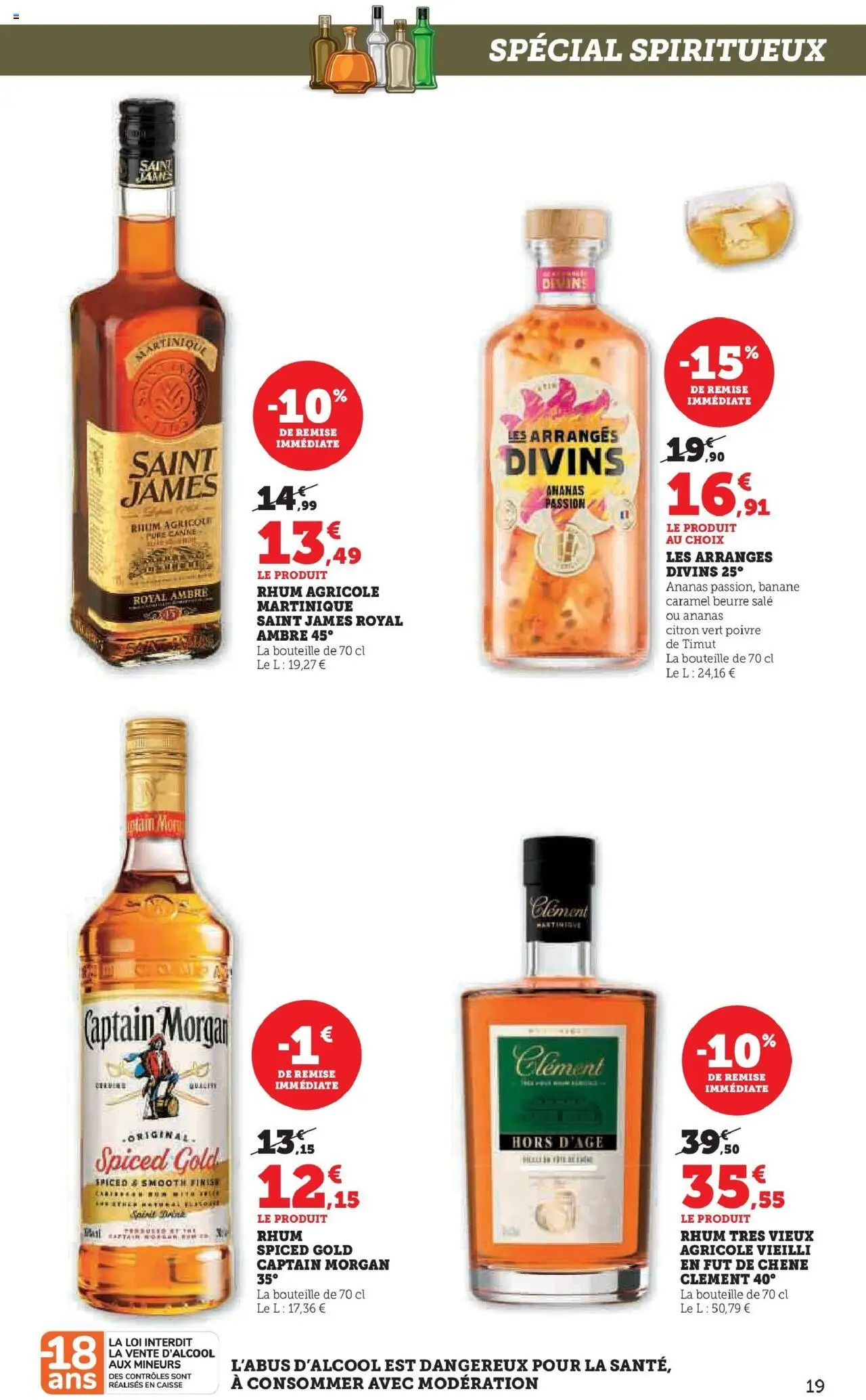 {H1} | Page: 19 | Produits: Rhum, Captain Morgan, Banane, Ananas