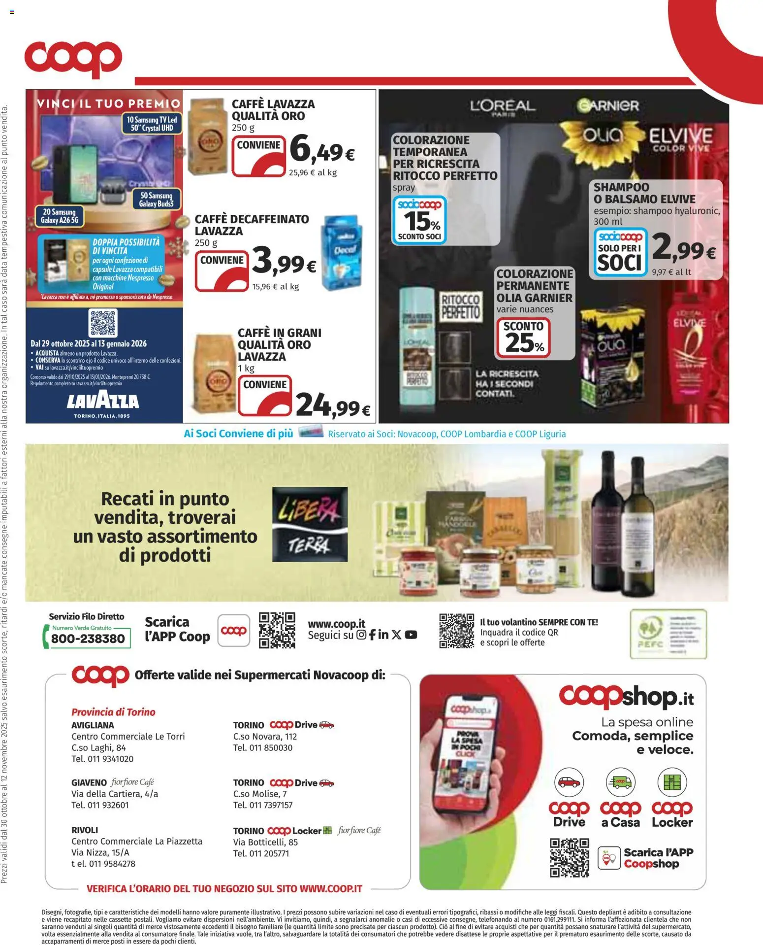 Volantino COOP del 30.10.2025 | Pagina: 40 | Prodotti: Shampoo, Samsung Galaxy, Caffè, Data