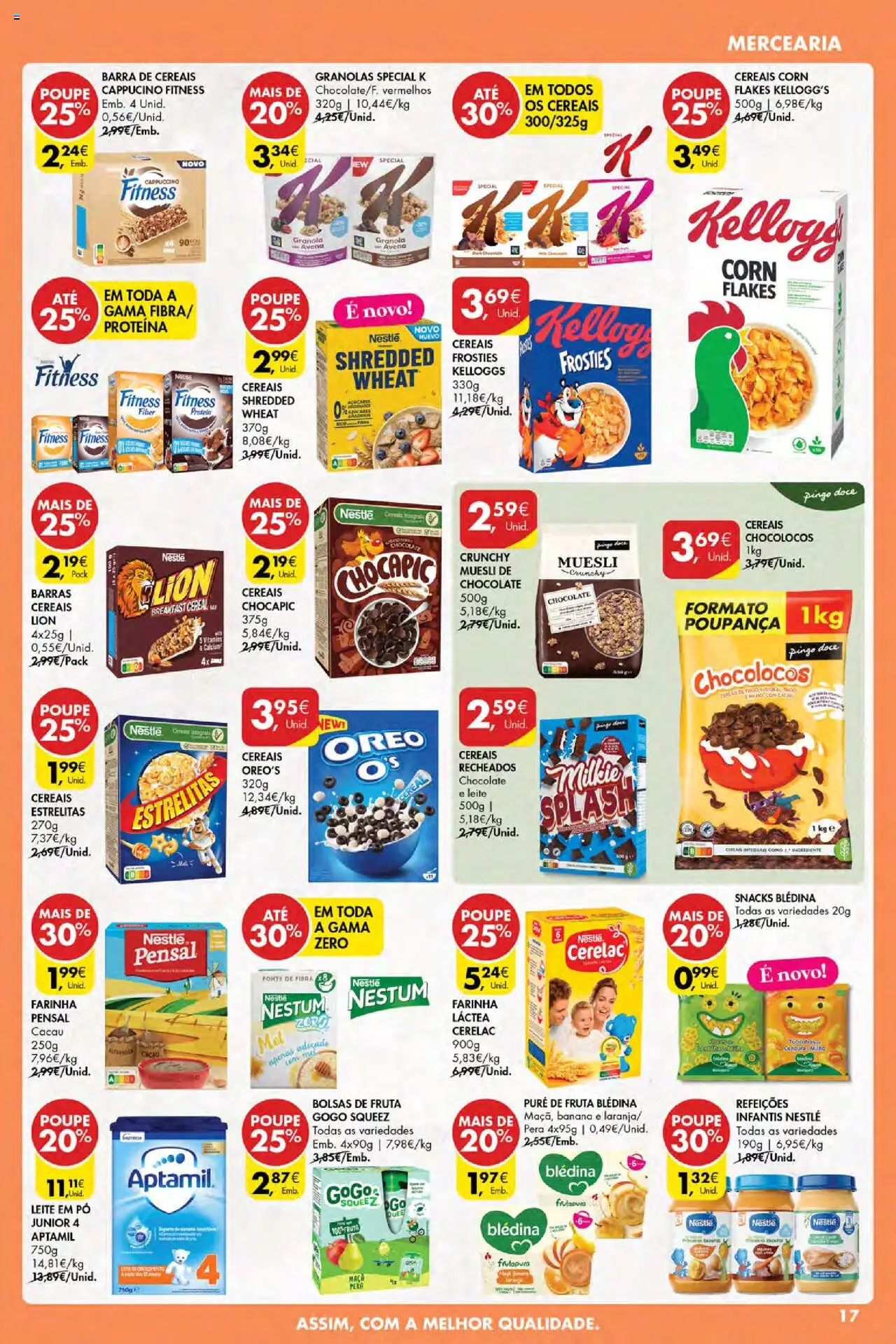 Pingo Doce Poupe Esta Semana Açores │ válido de 18.09.2025 | Página: 17 | Produtos: Pó, Nestlé, Chocolate, Proteina