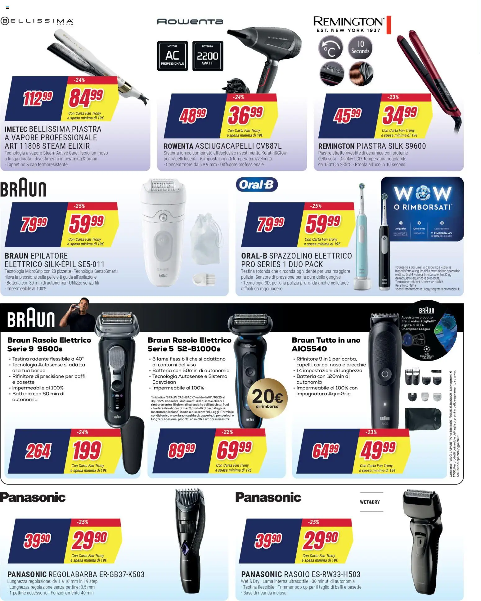 Volantino Trony del 27.12.2025 | Pagina: 17 | Prodotti: Spazzolino, Rasoio elettrico, Epilatore, Batteria