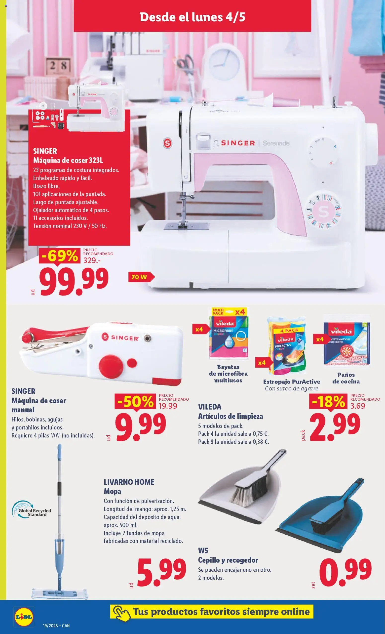 Lidl folleto de bazar │ válido desde el 04.05.2026 | Página: 18 | Productos: Κοσμήματα, Cocina, Ρούτερ, Máquina de coser