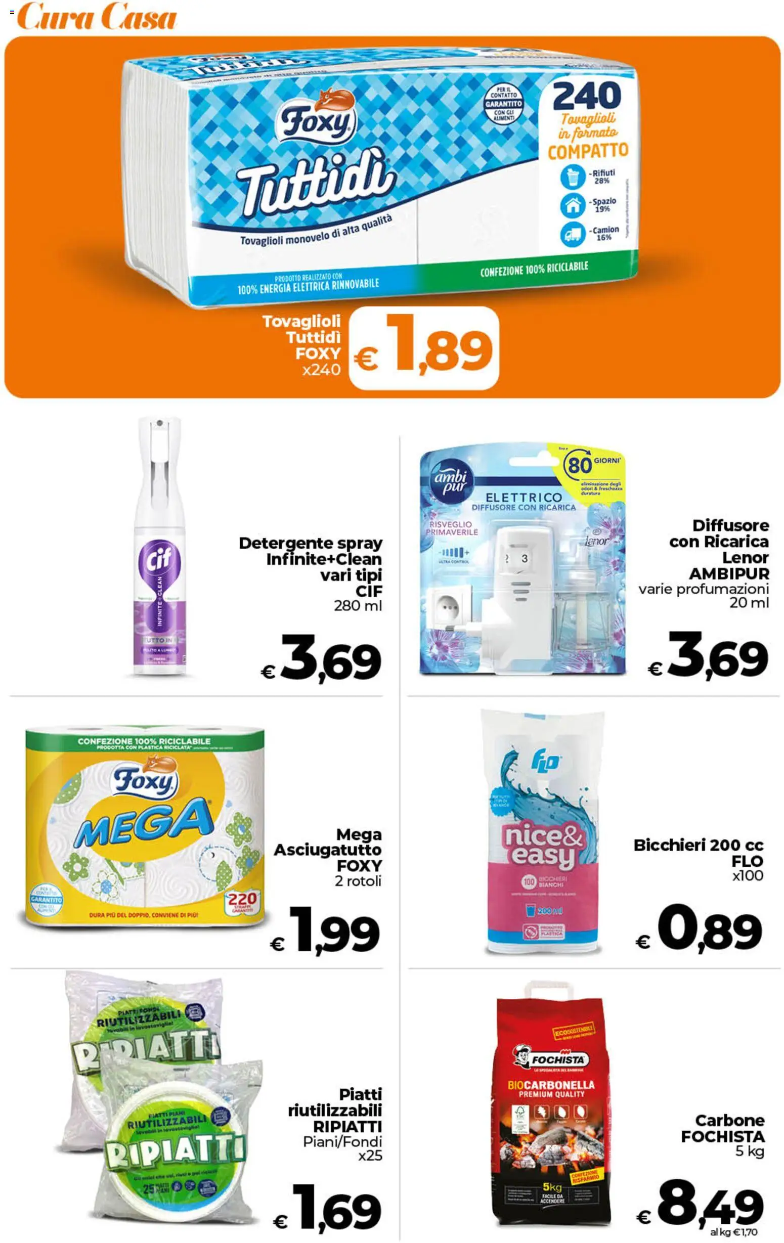 Volantino Ipercoop del 28.04.2026 | Pagina: 49 | Prodotti: Detergente, Lavastoviglie, Asciugatutto