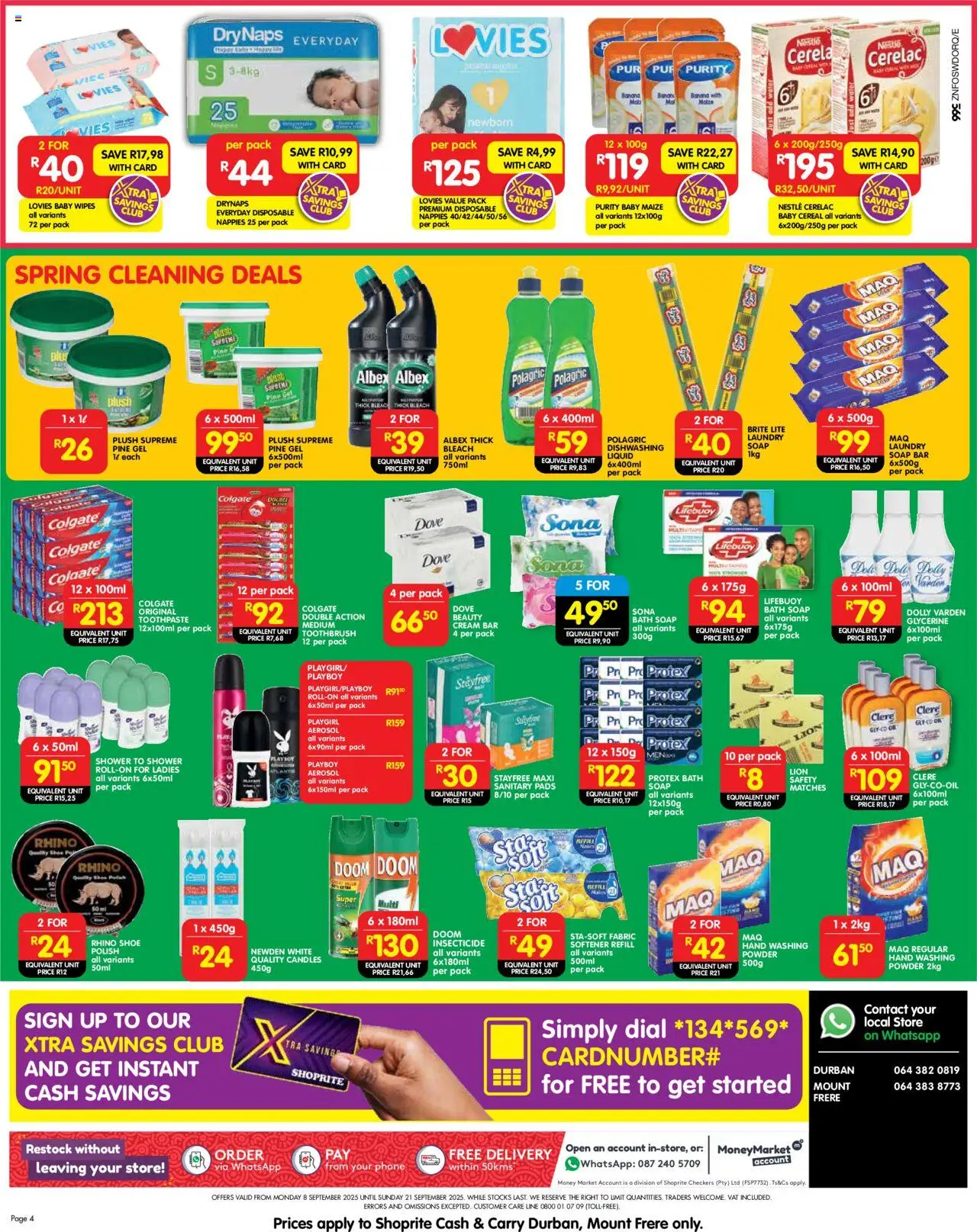New Shoprite catalogue – valid from 08.09.2025 | Page: 4 | Products: Bath, Shower, Powder, Soap