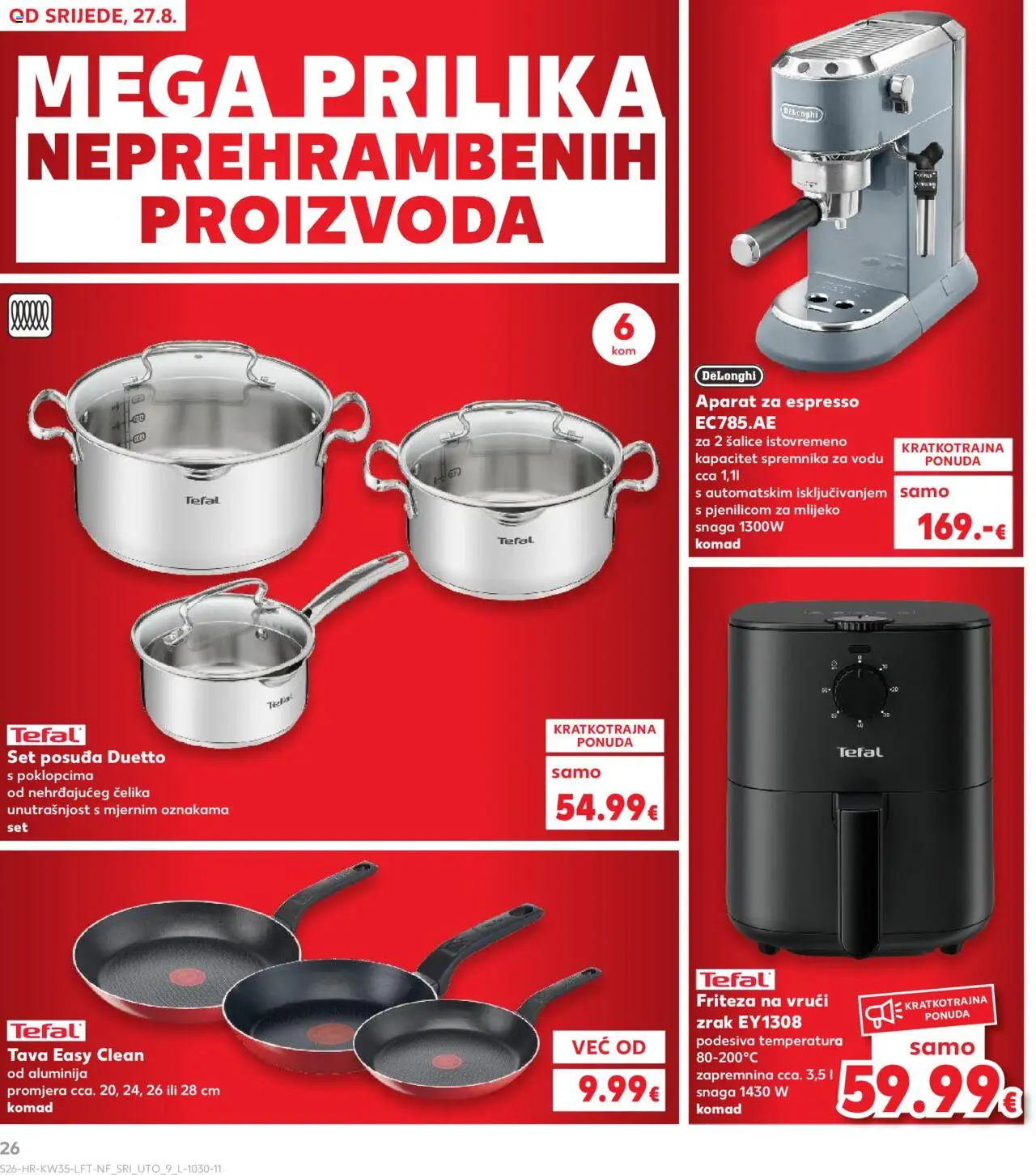 Kaufland katalog | vrijedi od 27.08.2025 | Stranica: 26 | Proizvodi: Mlijeko, Pan, Tava, Friteza na vrući zrak
