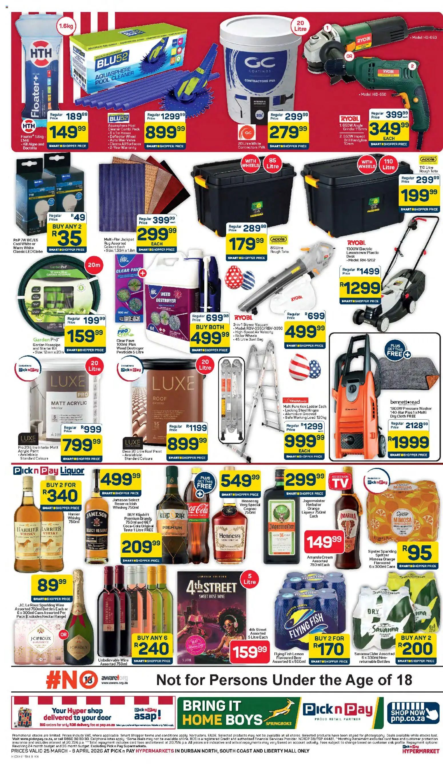 New Pick n Pay catalogue – valid from 25.03.2026 | Page: 8 | Products: Globe, Wine, Valve, Cream