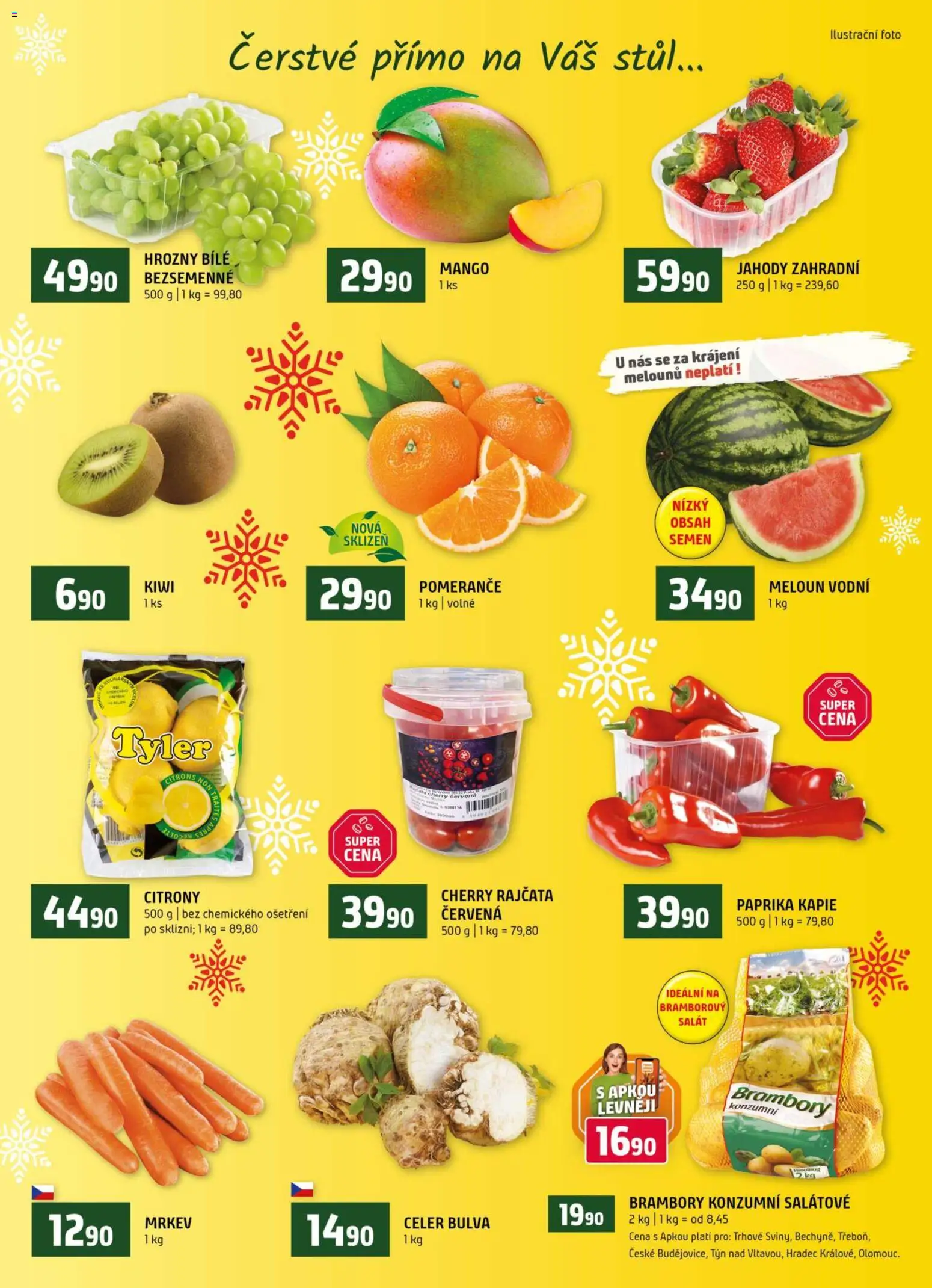Terno leták - Prachatice  od 17.12.2025 | Strana: 6 | Produkty: Meloun, Bramborový salát, Mrkev, Hrozny