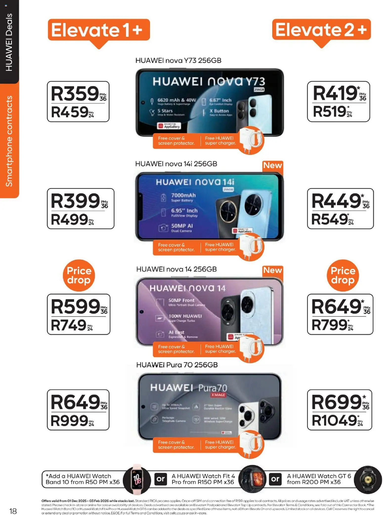 New Cell C catalogue – valid from 01.12.2025 | Page: 20 | Products: Sim, Connector, Battery, Stock